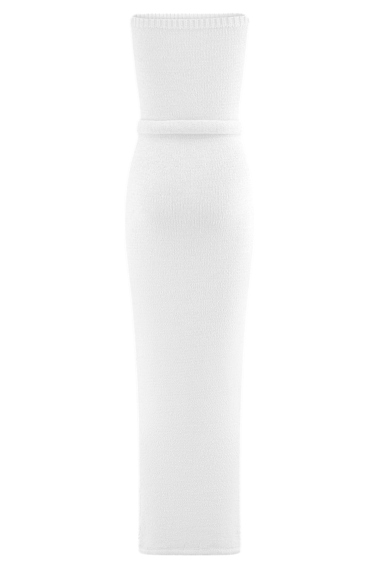 Andrea Strapless Knit Maxi Dress - White、mySite、solidvoid