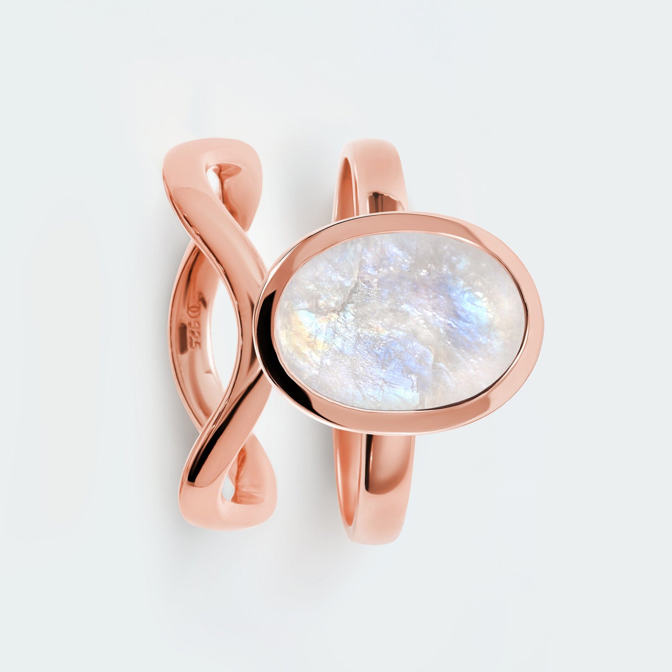 Raw Moonstone Enfolded Ring & Waves Band、mySite、hinf8tx79