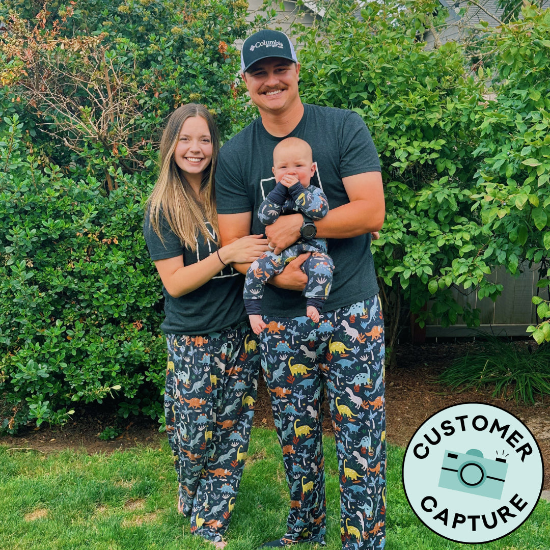  Navy Jurassic Jungle Men's Pajama Pants、mySite、layawaytickets