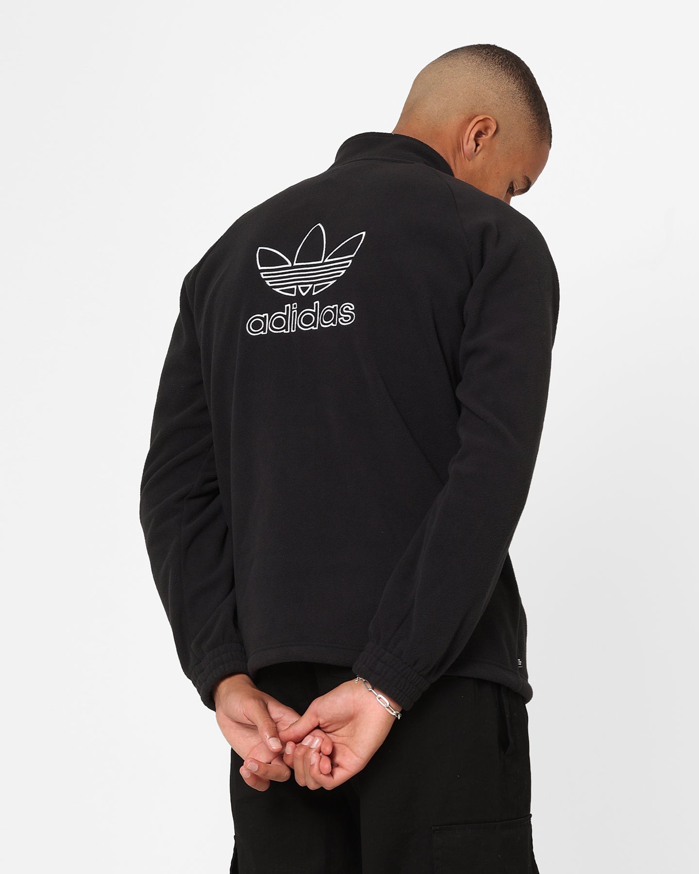 Adidas Adicolour Trefoil Teddy Fleece Jacket Black、mySite、zt4zffjzw