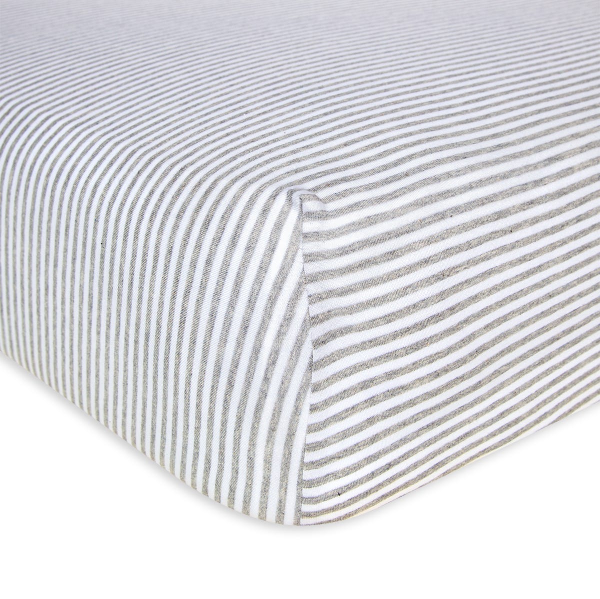 Classic Stripe Organic Cotton BEESNUG® Fitted Crib Sheet、mySite、g9winljtr