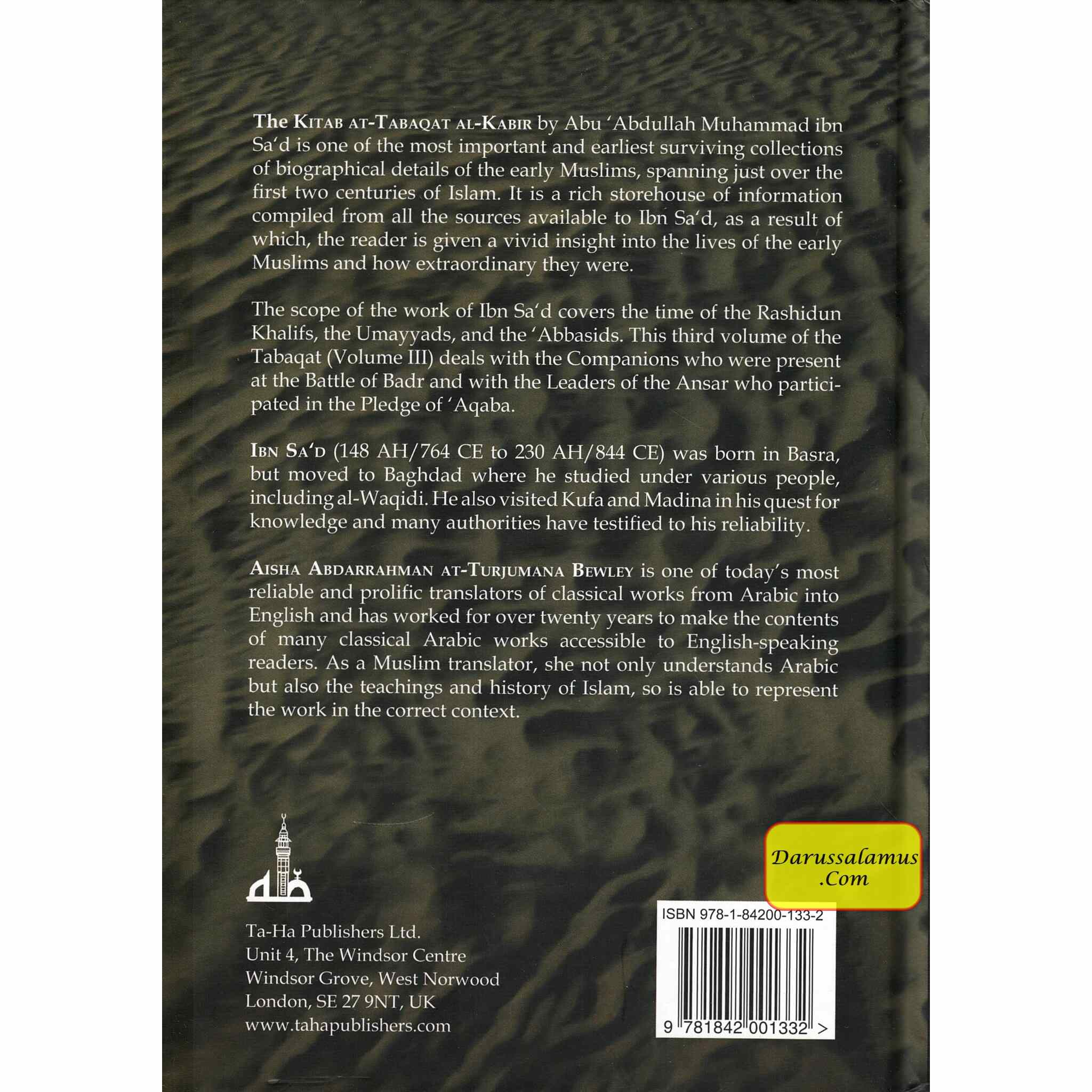 Kitab At Tabaqat Al Kabir (Volume III) The Companions of Badr By Muhammad Ibn Sad & Aisha Bewly、mySite、topwebapps