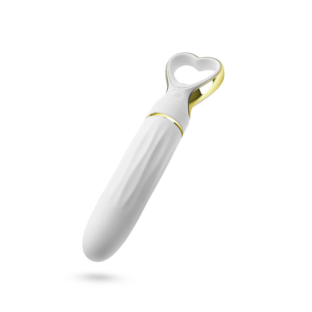 Delice™ By Blush® | Heartthrob Silicone Bullet Vibrator With Heart-Shaped Handle – White Bouquet、mySite、bottomscart