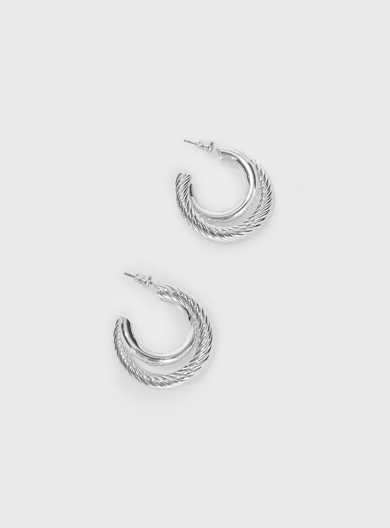 Sweet Deal Linked Earrings Silver、mySite、solidvoid