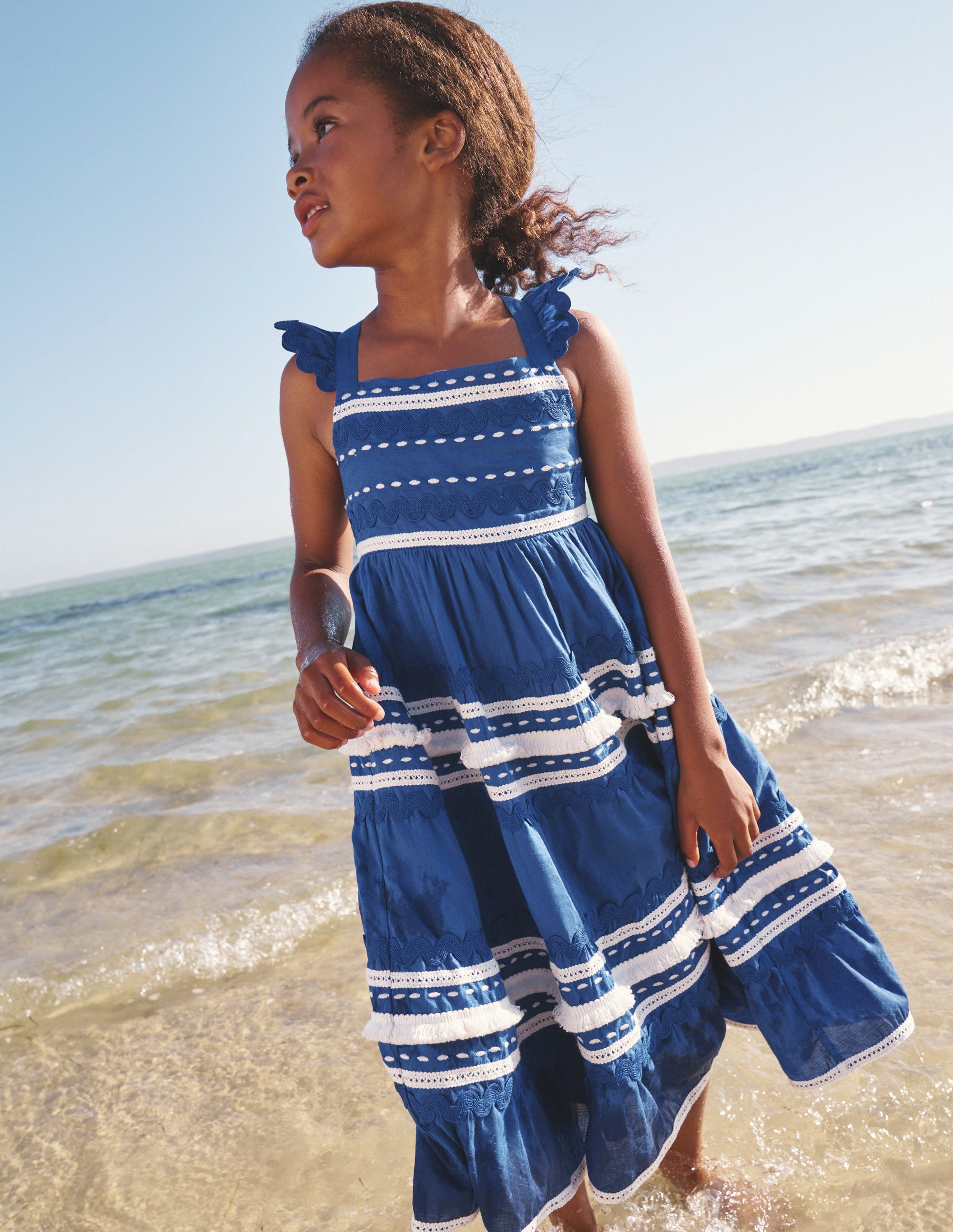  Tiered Twirly Ric Rac Dress-Sapphire Blue、mySite、ashleygrahame