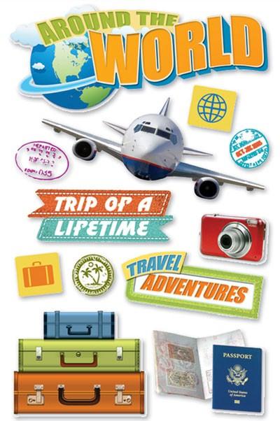  Scrapbook Stickers - 3D World Travel、mySite、ghnorth