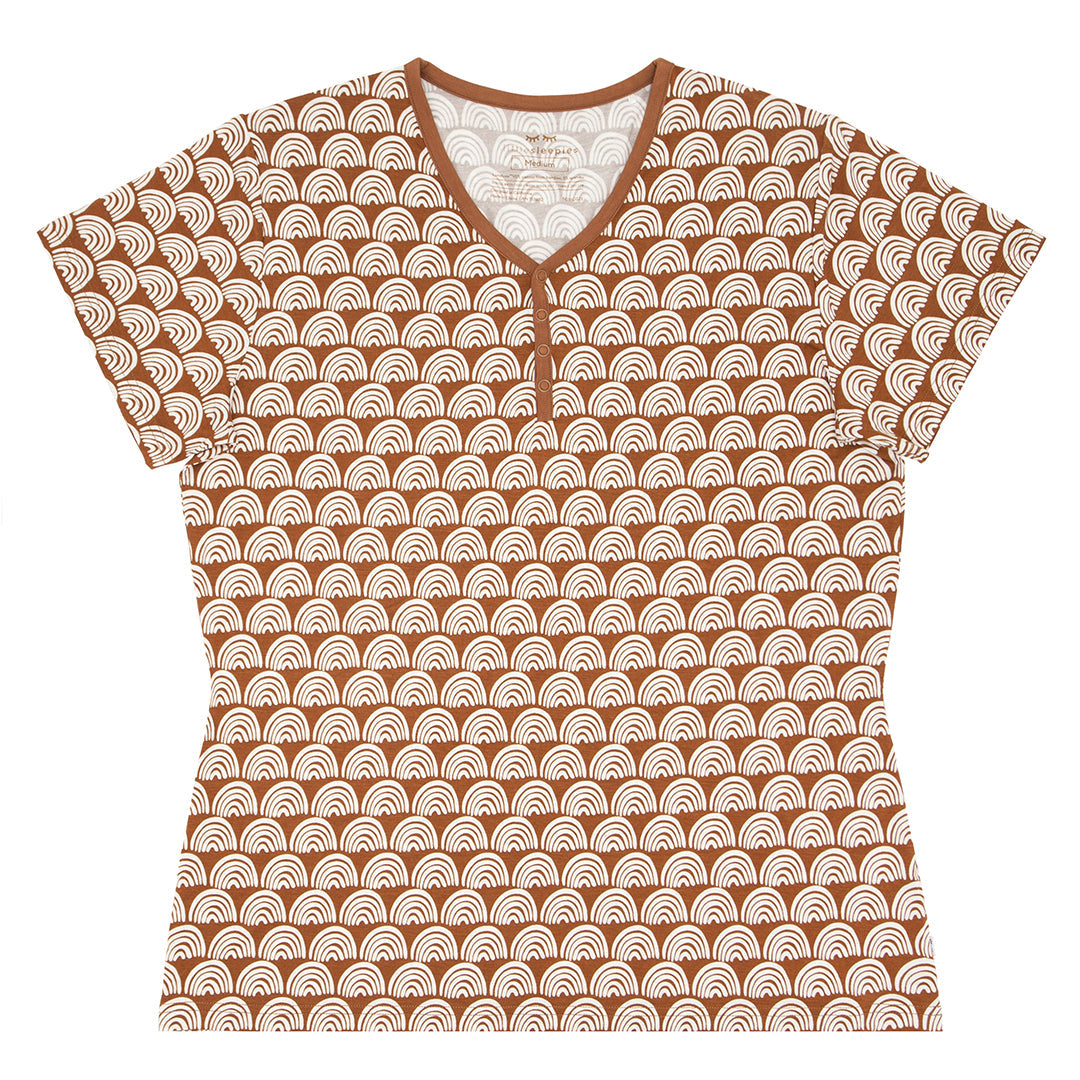  Rust Rainbows Women's Short Sleeve Pajama Top、mySite、layawaytickets