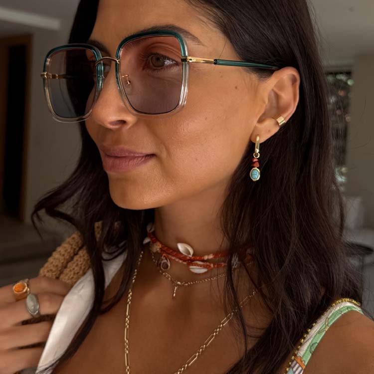 Blue Tint Lucy Square Sunglasses、mySite、solidvoid