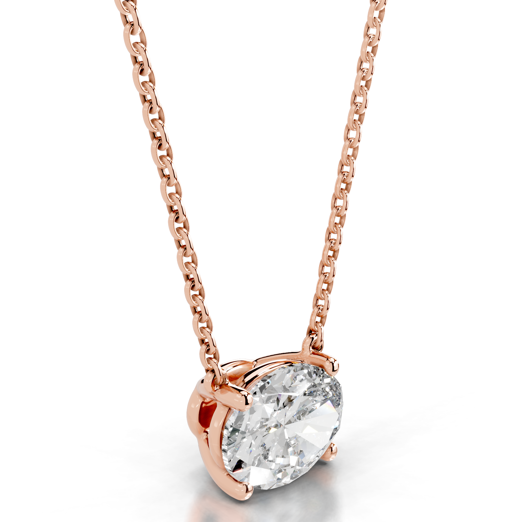 Clmence Lab Grown Diamond Pendant (2 Carat) -14K Rose Gold、mySite、hinf8tx79