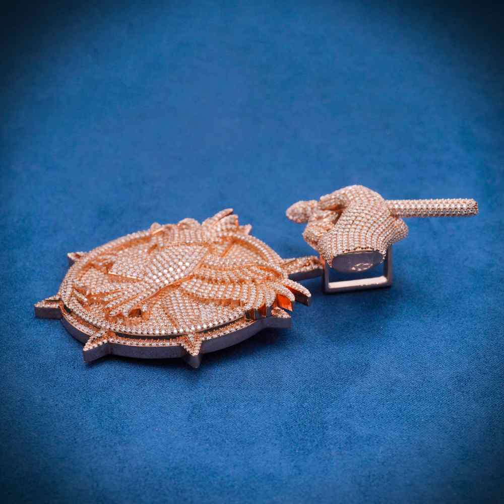 Moissanite Circle Hawk Pendant 14K Gold、mySite、hinf8tx79