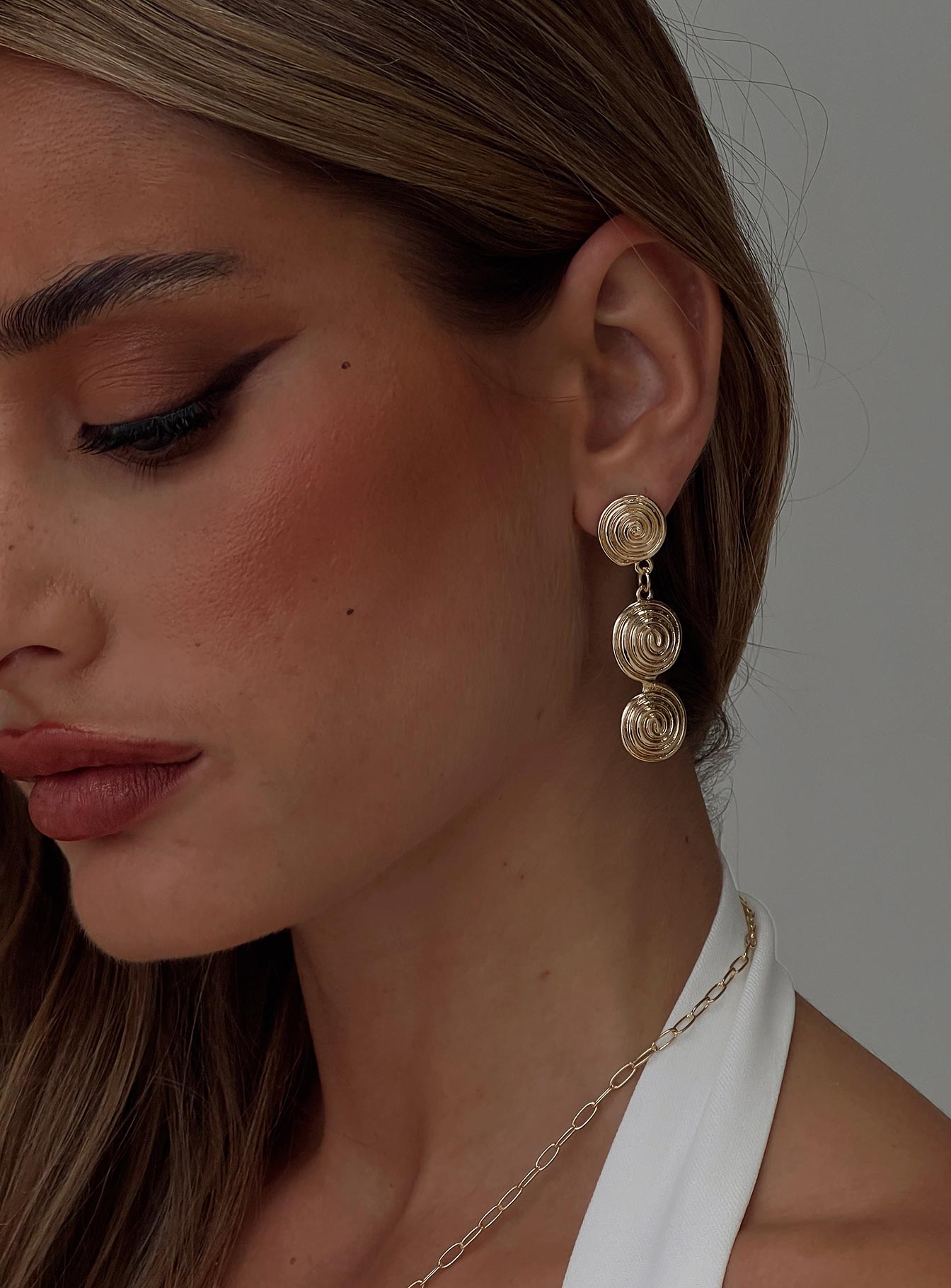 Zamie Earrings Gold、mySite、solidvoid