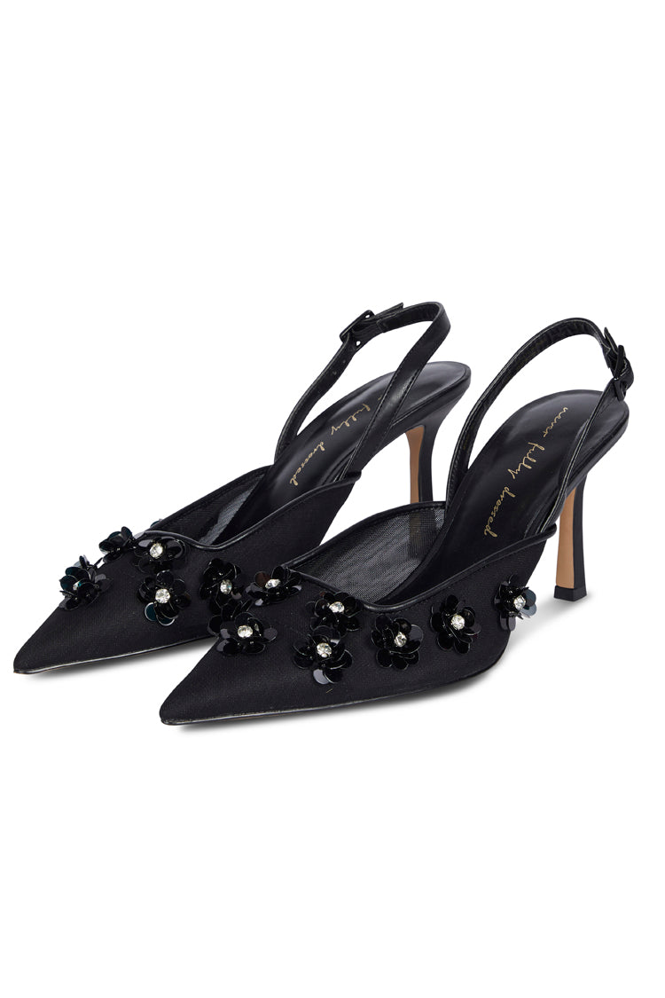 Black Bead Bimba Slingback Shoes、mySite、solidvoid