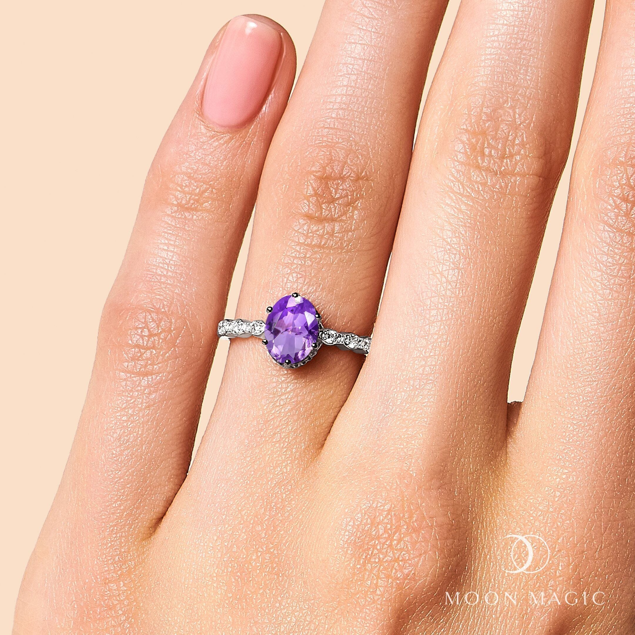 Amethyst Lab Diamond Ring - Mirth、mySite、hinf8tx79