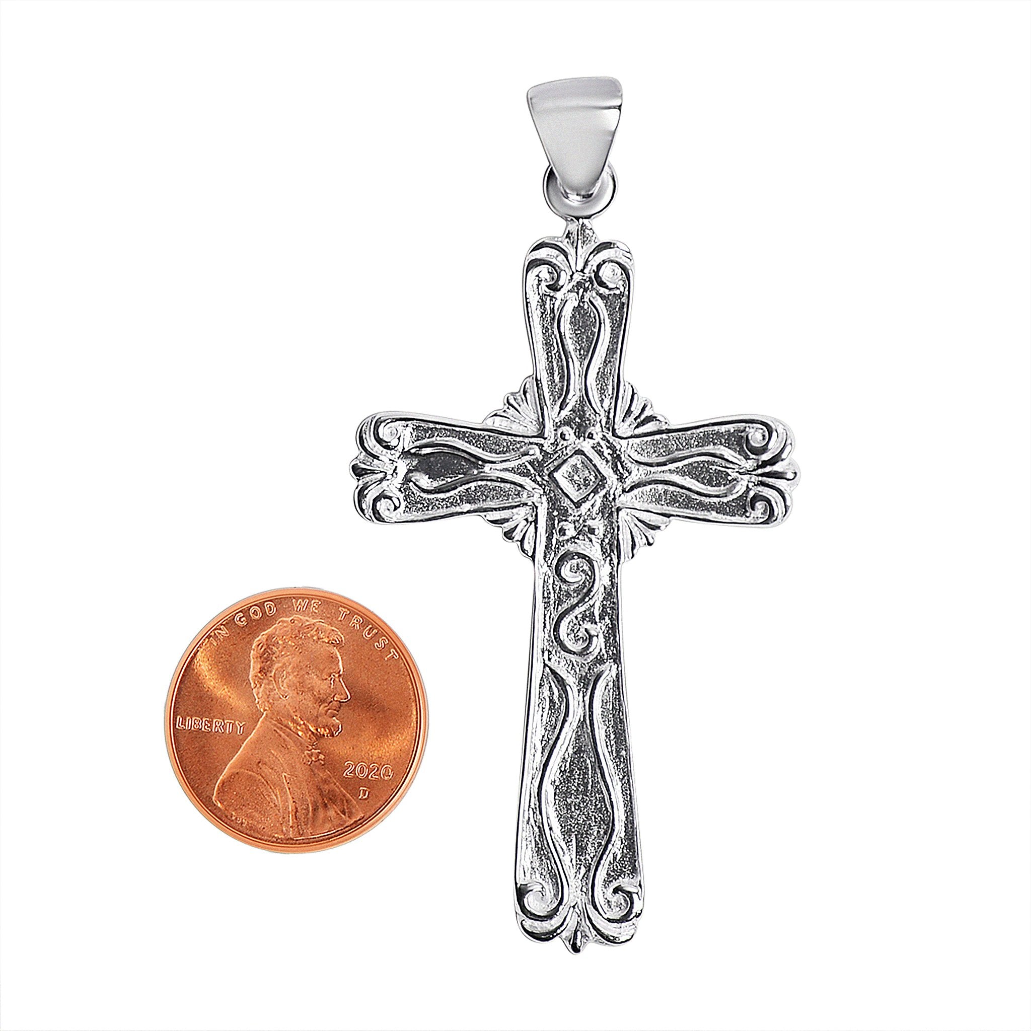 Sterling Silver Filigree Cross Pendant / SSP0013、mySite、dreamappss