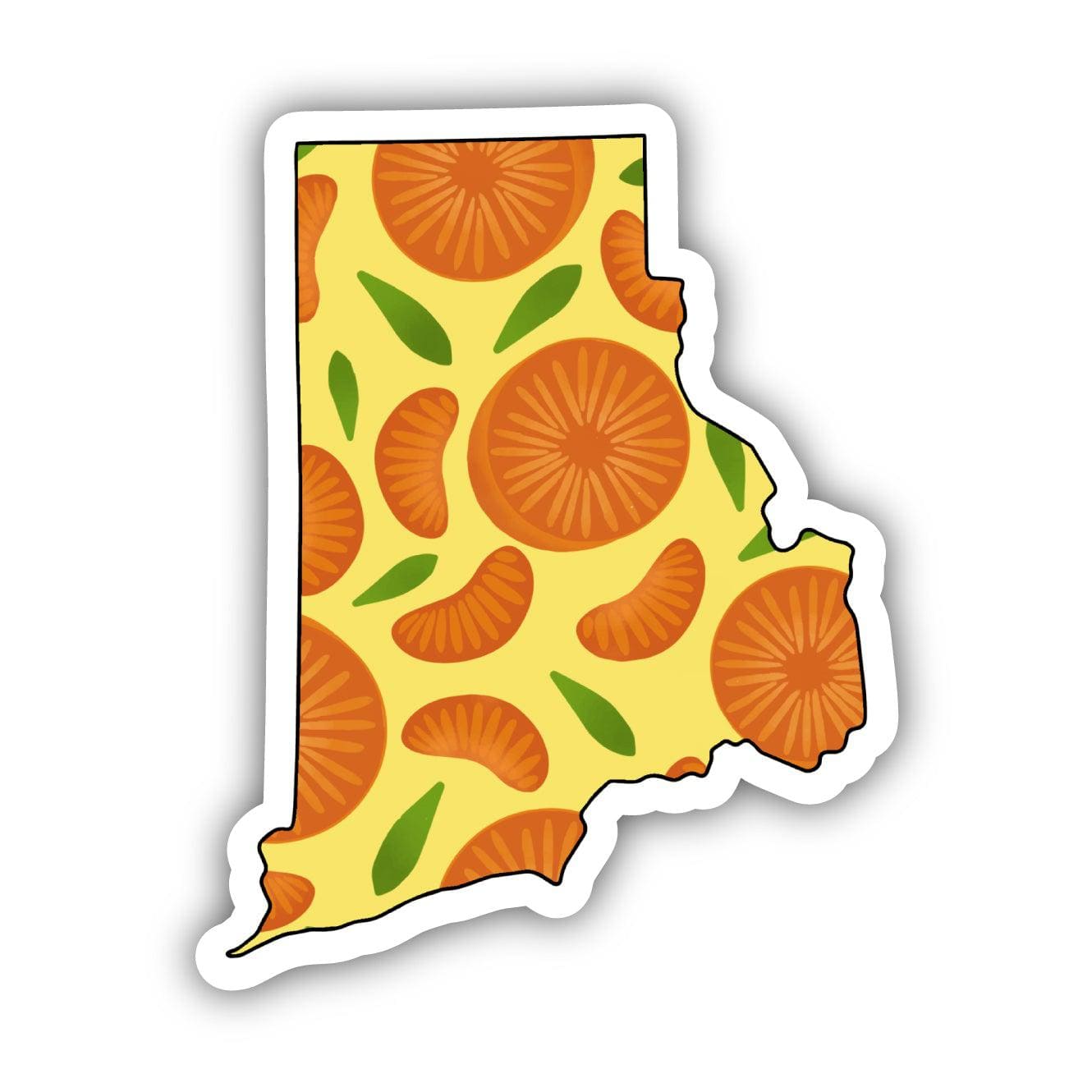  Rhode Island Orange & Yellow Fruit Sticker、mySite、ghnorth