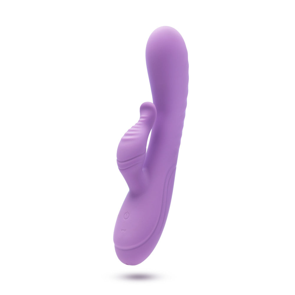 Blush Evelyn 8 Inch Rabbit With Dual Vibration Points In Purple - 10 Powerful RumboTech™ Modes Made With Ultra-Soft Liquid Silicone.、mySite、bottomscart