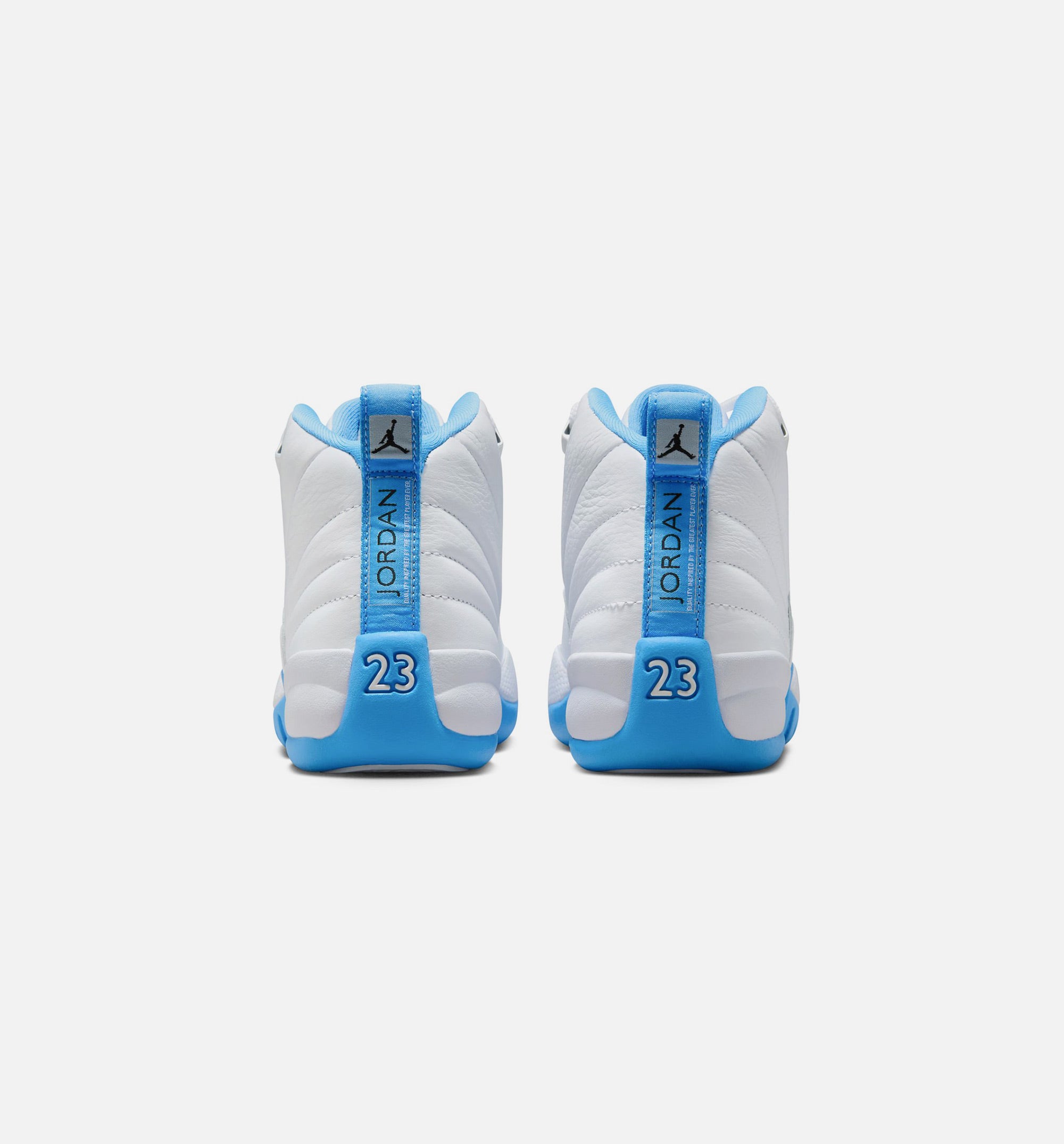 Air Jordan 12 Retro White and University Blue Grade School Lifestyle Shoe - White/University Blue/Metallic Silver Free Shipping、mySite、dreamappss
