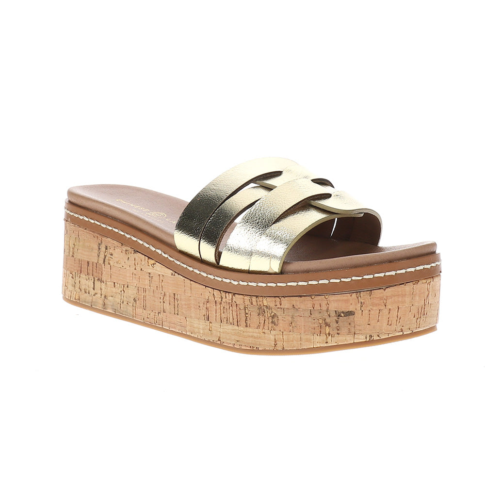 Serenna Metallic Platform Wedge Sandals、mySite、gtrtttuynbv