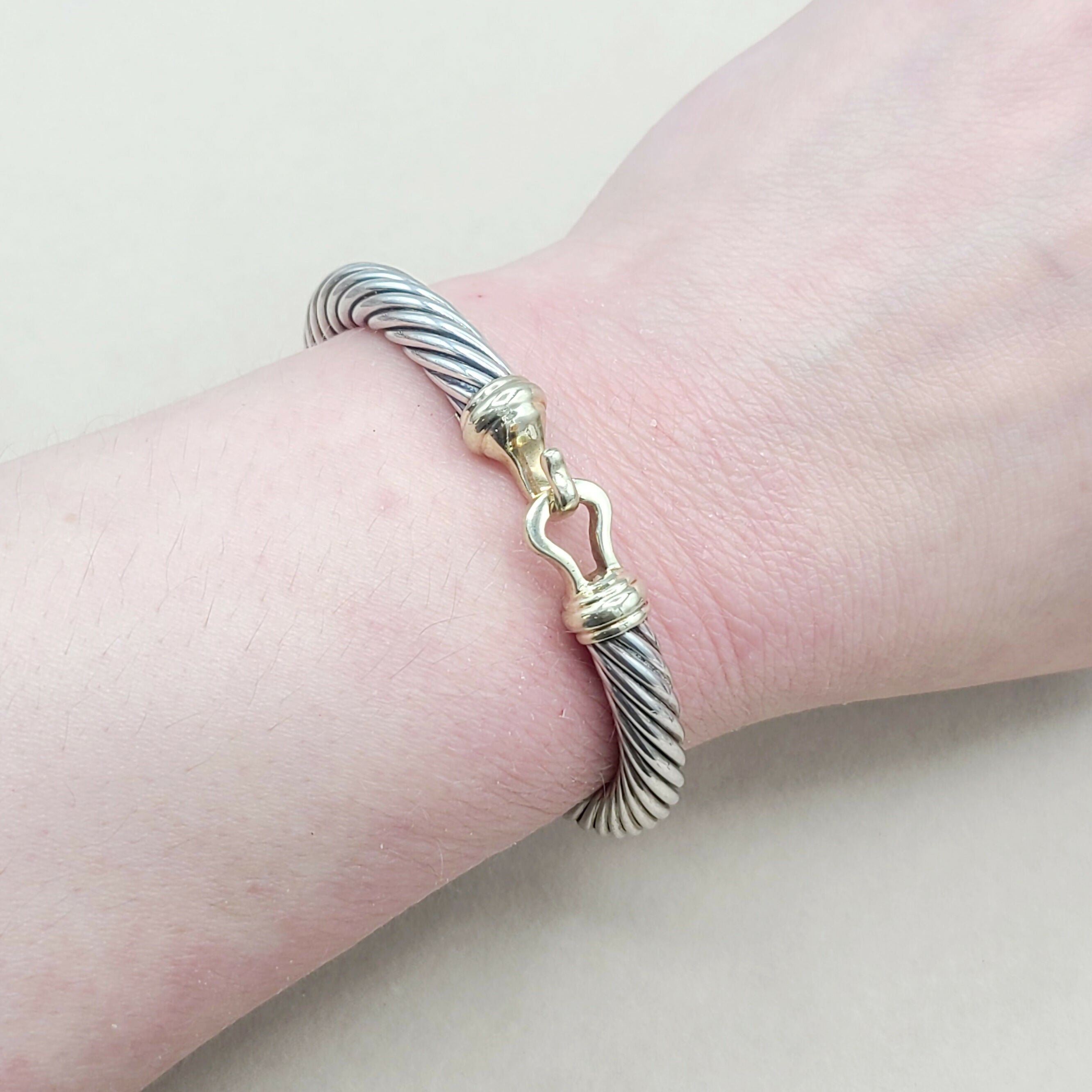 David Yurman Buckle Bracelet 7mm with 14K Gold、mySite、hinf8tx79