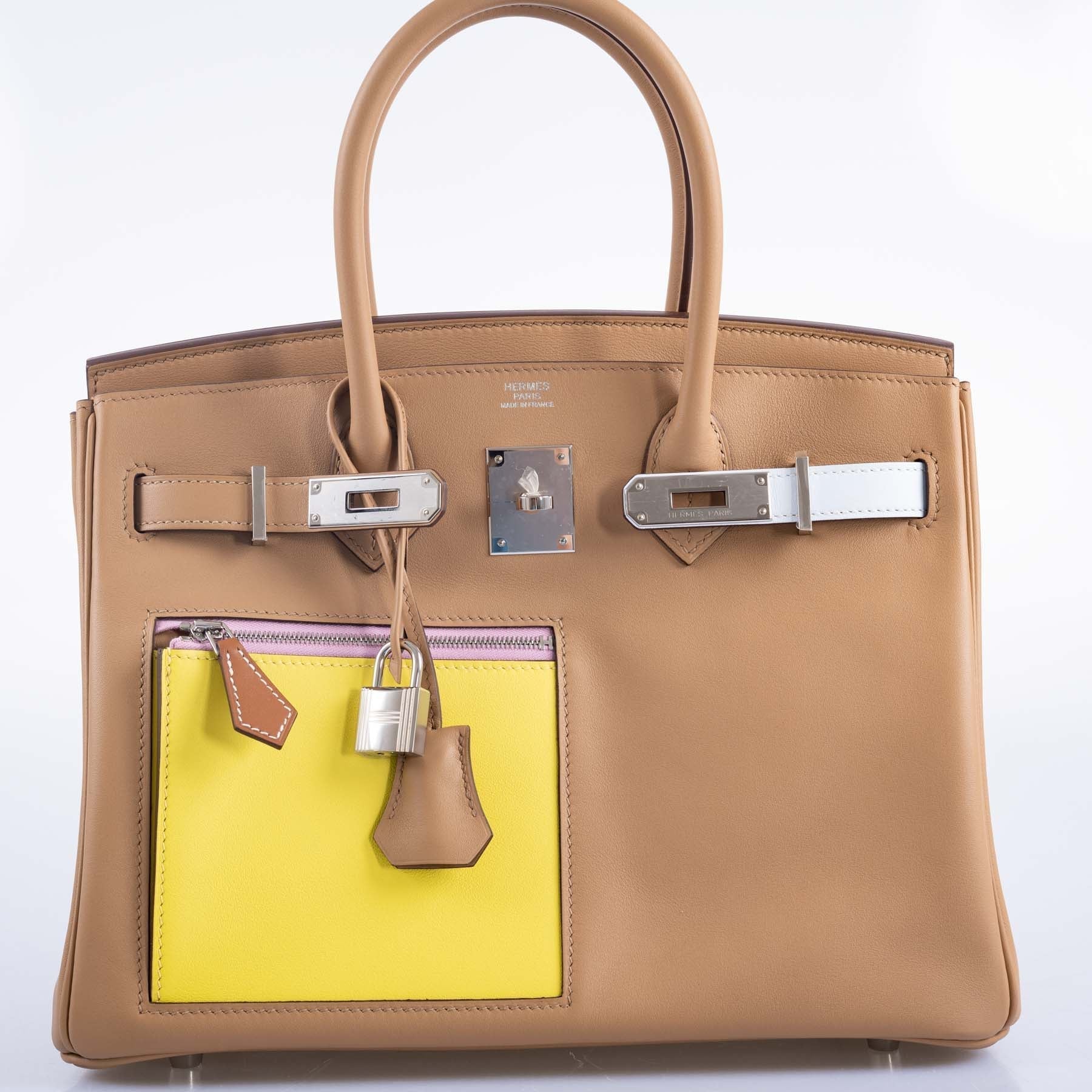 Hermès Birkin 30 Colormatic Chai, Lime, Blue Brume, Cassis Swift Leather Palladium Hardware、mySite、garminoutage.com