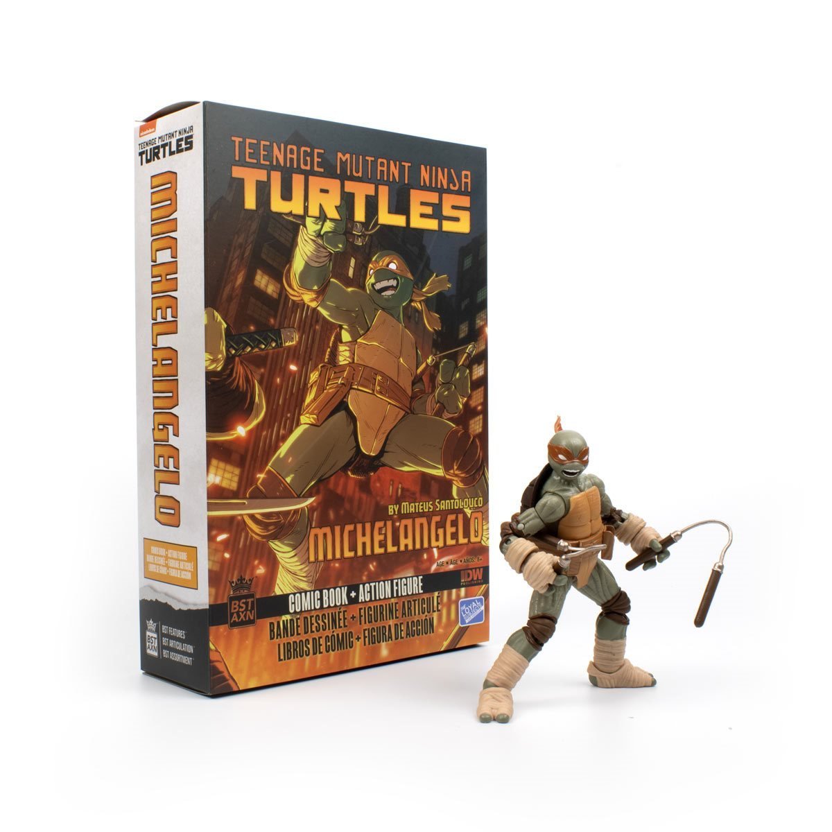 Teenage Mutant Ninja Turtles BST AXN IDW Michelangelo (Figure and Comic Set)、mySite、hgirdovlk