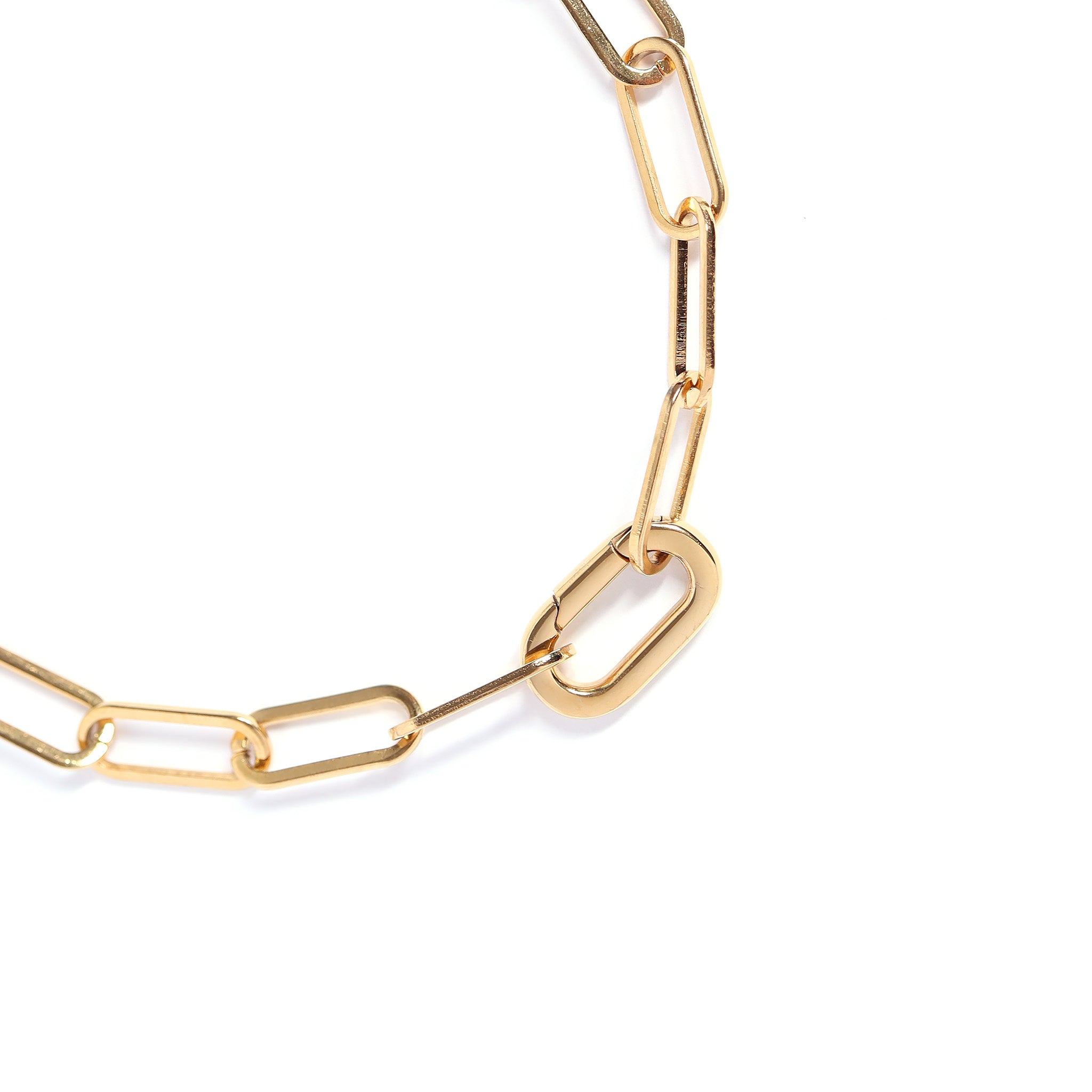 18K Gold PVD Stainless Steel Oval Carabiner / ENC0030、mySite、dreamappss