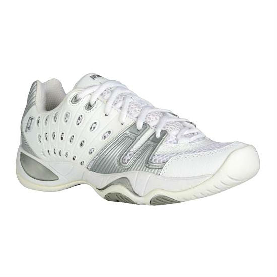 Prince T22 Women's Tennis Shoe (White/Silver)