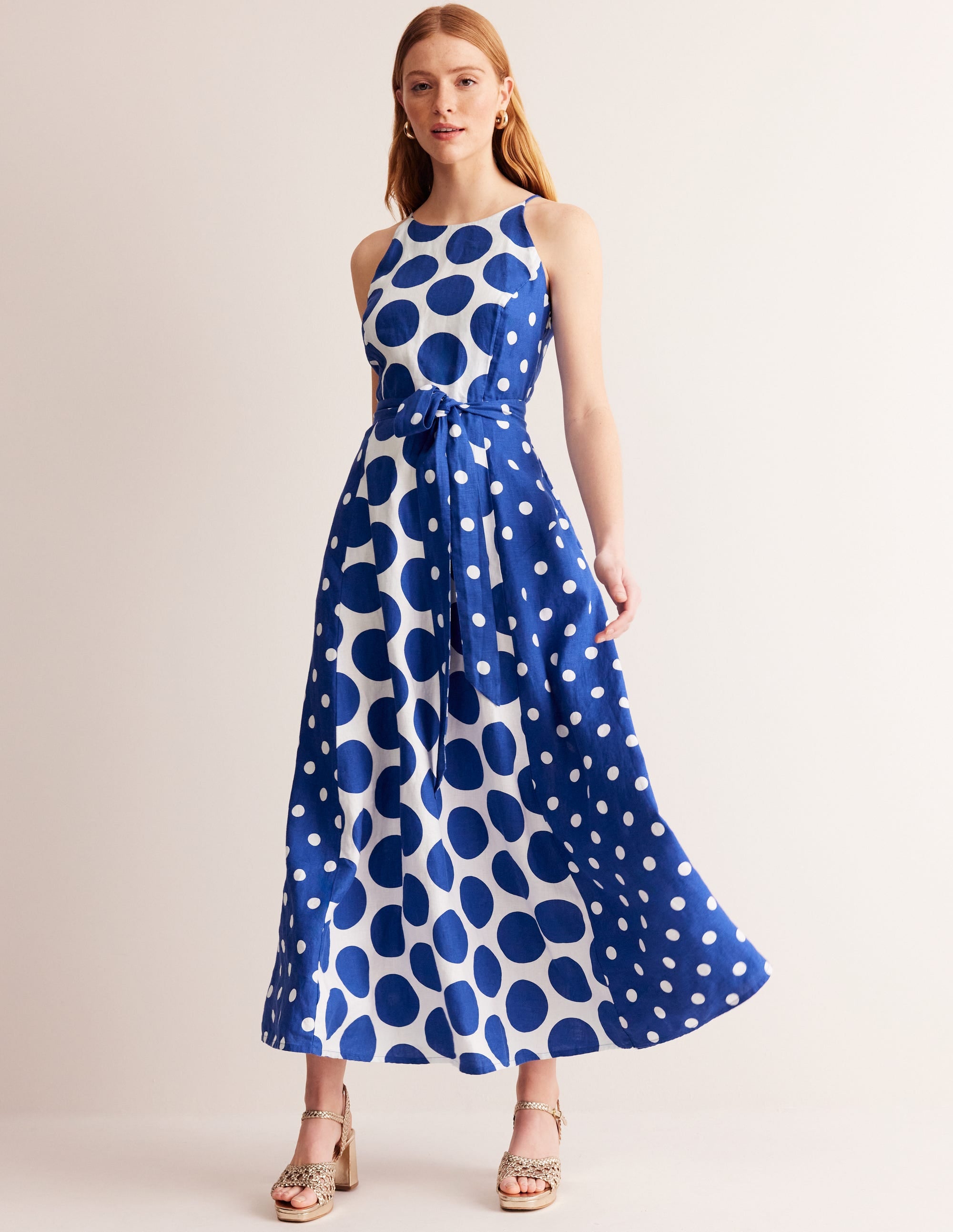  Linen Maxi Halter Dress-Surf the Web, Spotted、mySite、ashleygrahame