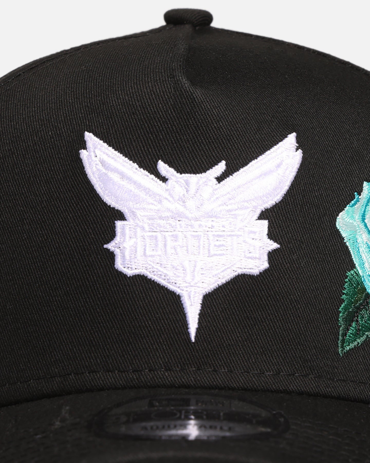 New Era Charlotte Hornets 'Aqua Rose Embroidery' 9FORTY A-Frame Snapback Black/Aqua、mySite、zt4zffjzw