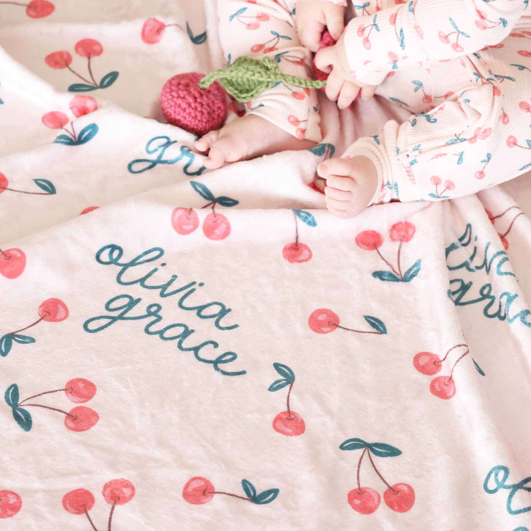  Cherry On Top Personalized Kids Blanket、mySite、layawaytickets