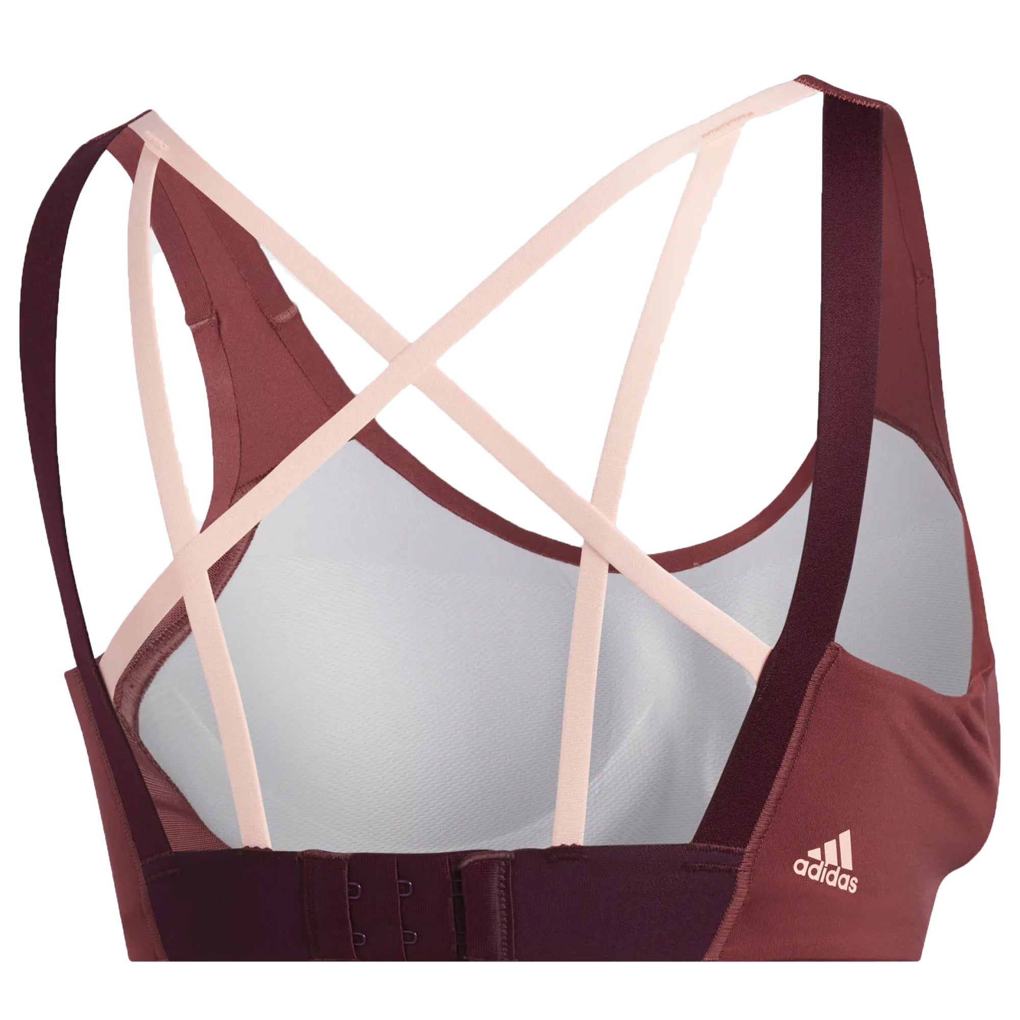 adidas Women's Stronger For It Alpha Sports Bra Red/Maroon、mySite、noshort