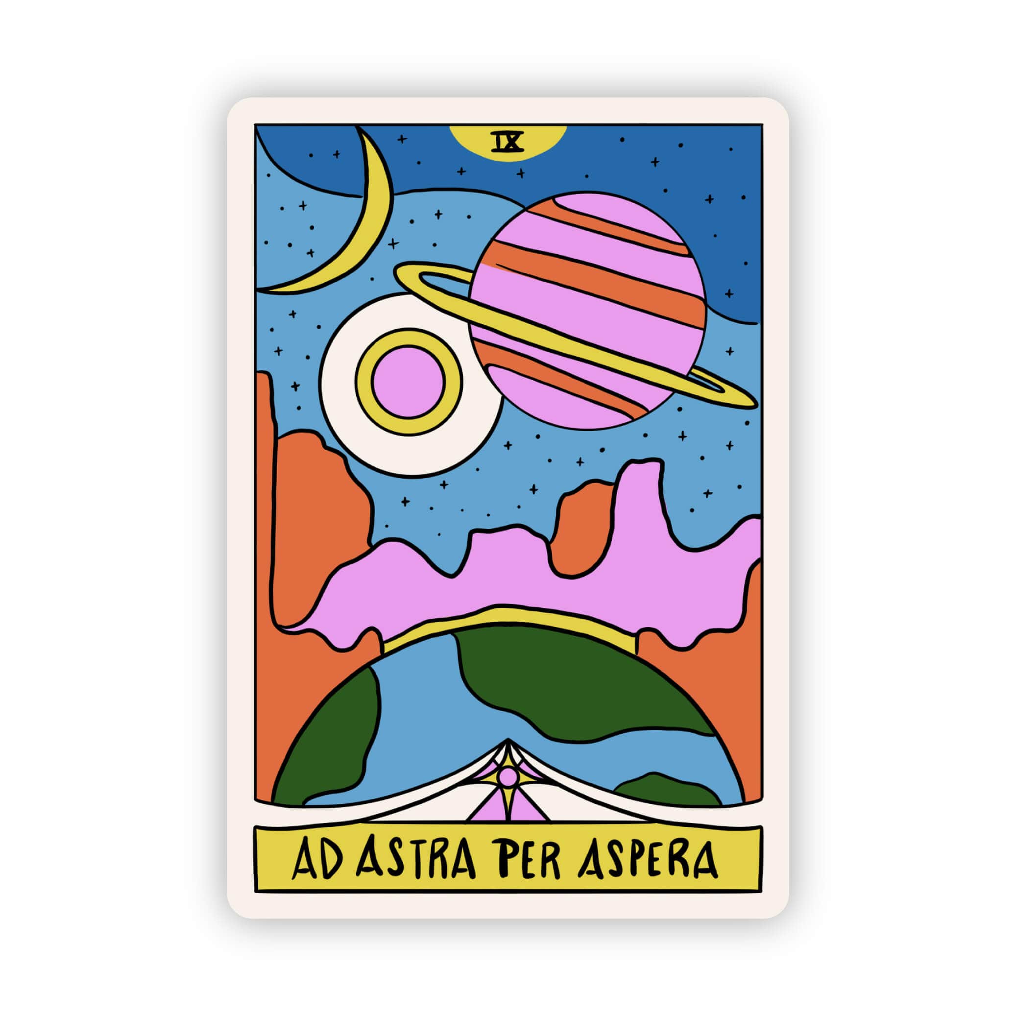  Ad Astra Per Aspera Tarot Card Sticker、mySite、elrpsem3k