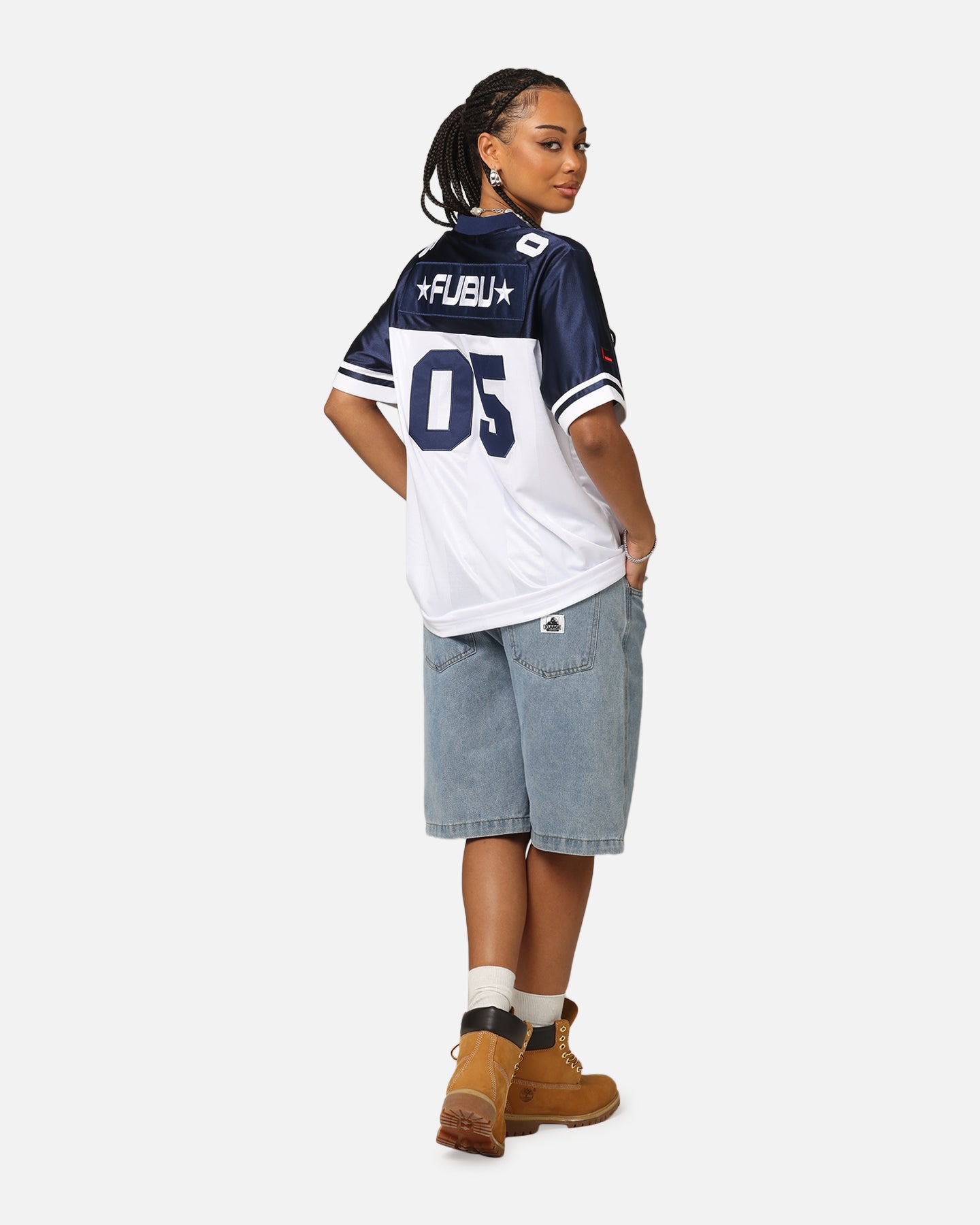 Fubu Football Jersey White/Navy、mySite、zt4zffjzw