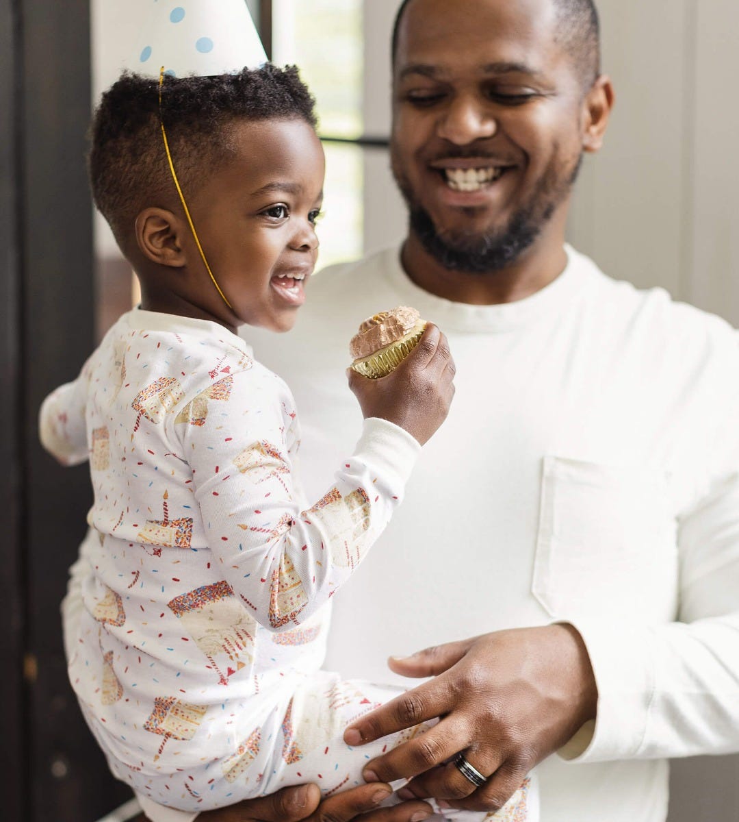 Birthday Cake Organic Cotton One-Piece Sleeper、mySite、g9winljtr