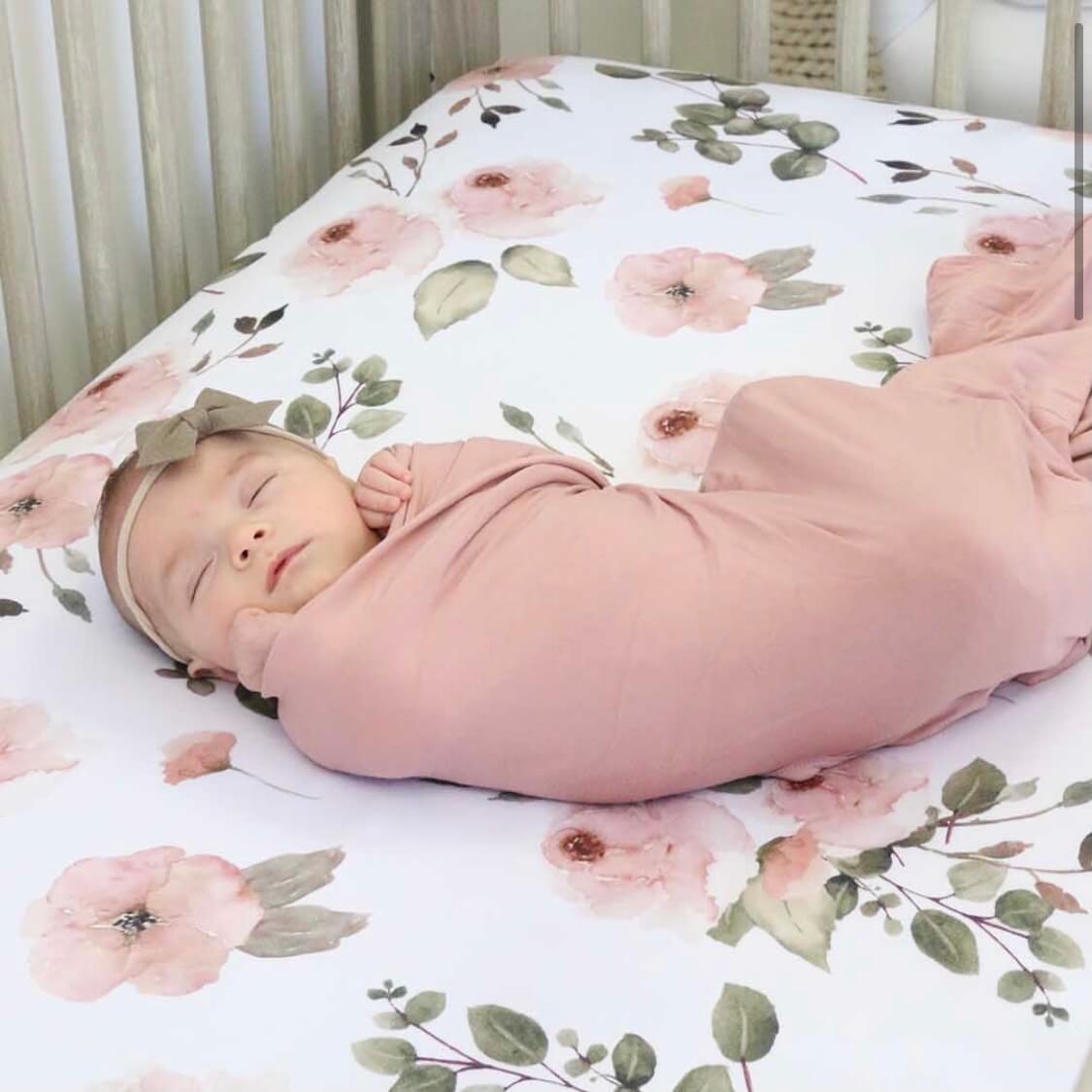 Millie's Dusty Rose Garden Crib Sheet、mySite、layawaytickets