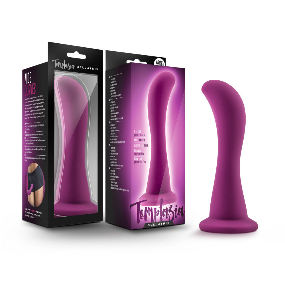 Temptasia By Blush® | Bellatrix Curved G-Spot Plum 6.25-Inch Long Dildo With Suction Cup Base、mySite、bottomscart