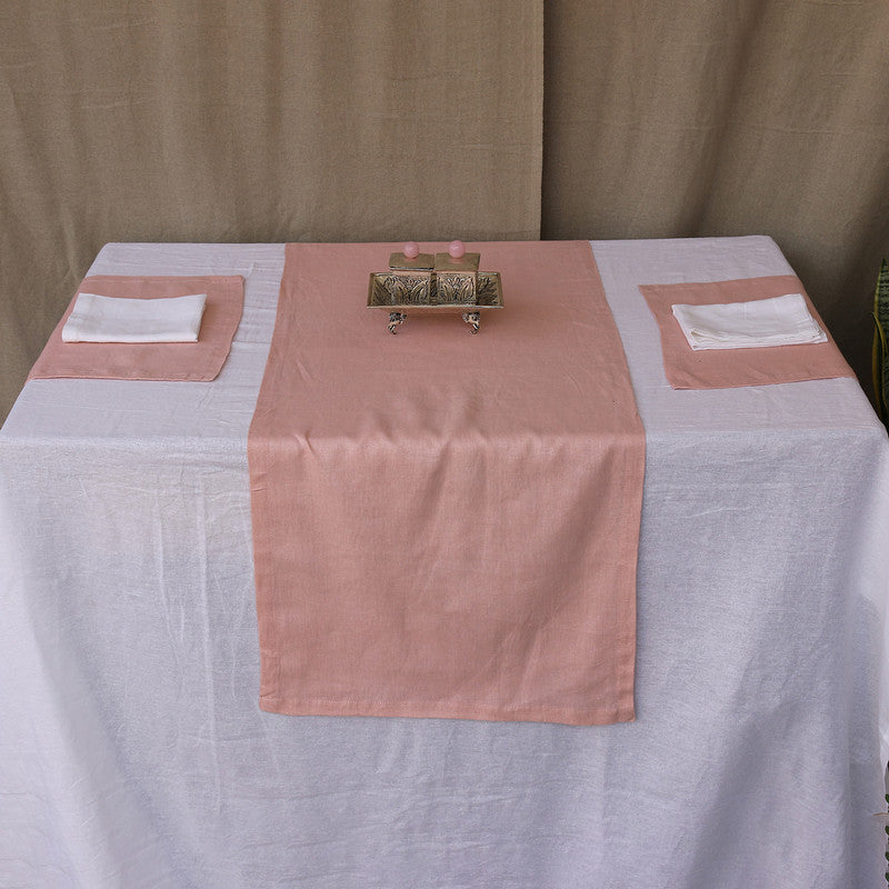 Pure Linen Table Mats | Set of 2 | Dusty Pink、mySite、camillekostekn