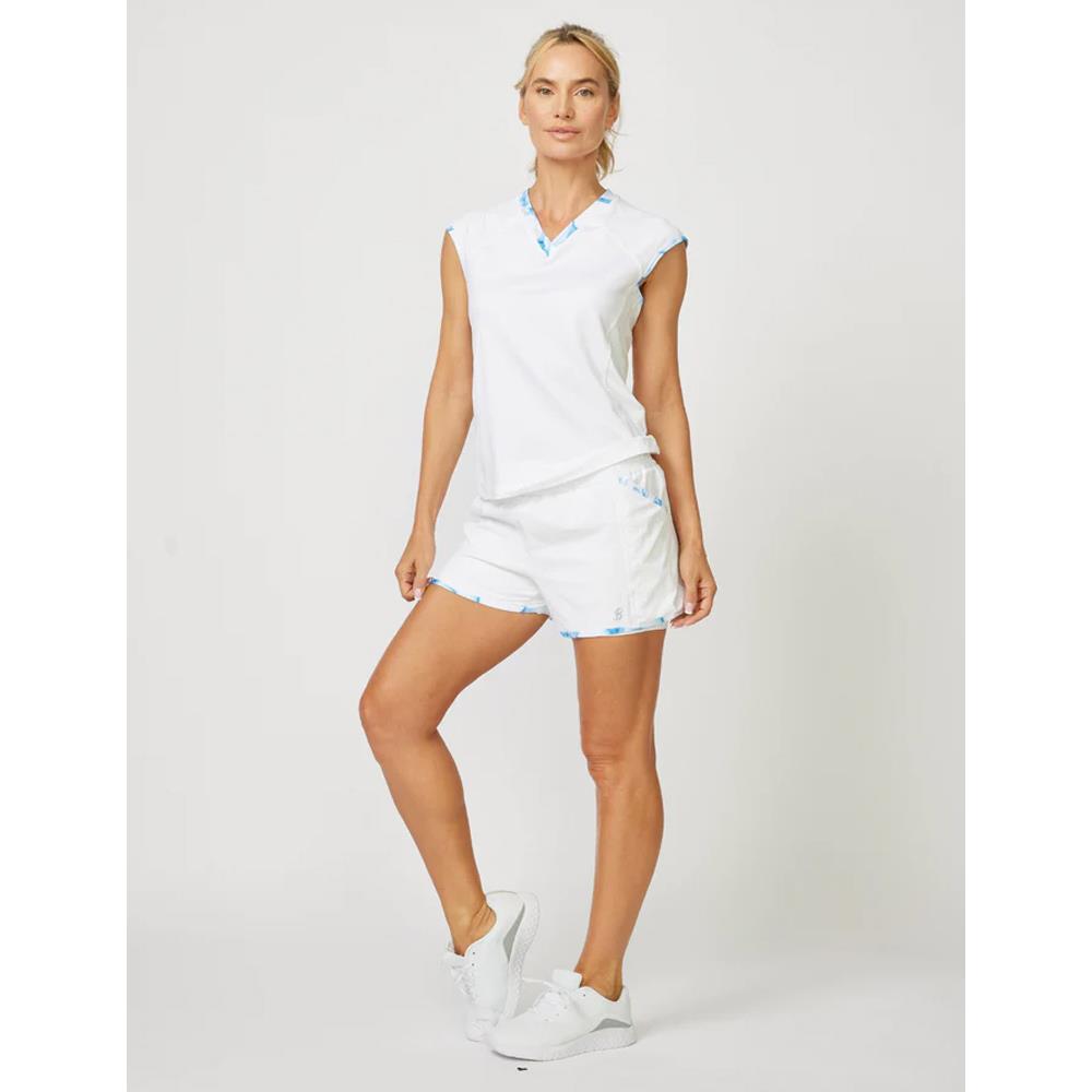 Sofibella Women's Allstars Cap Sleeve Top - White/Aqau