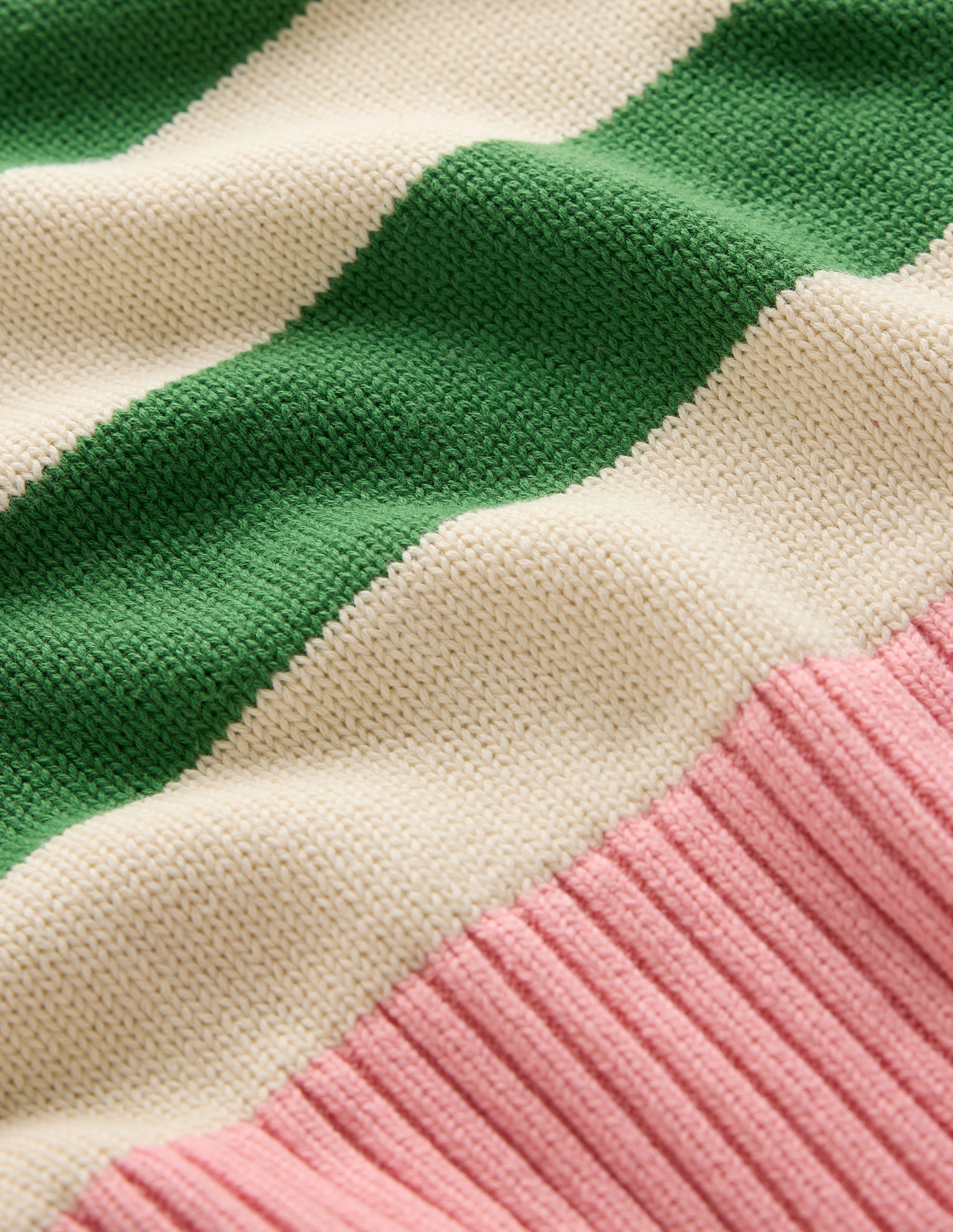  Lucinda Cotton Striped Sweater-Paradise Green, Pink Cuff、mySite、ashleygrahame