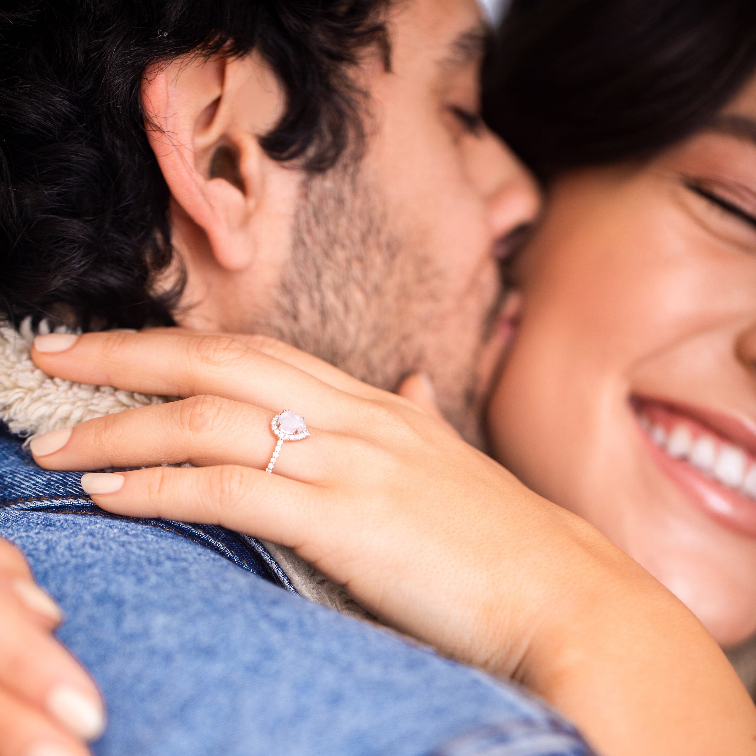 Rose Quartz Lab Diamond Ring - Tear of Joy、mySite、hinf8tx79