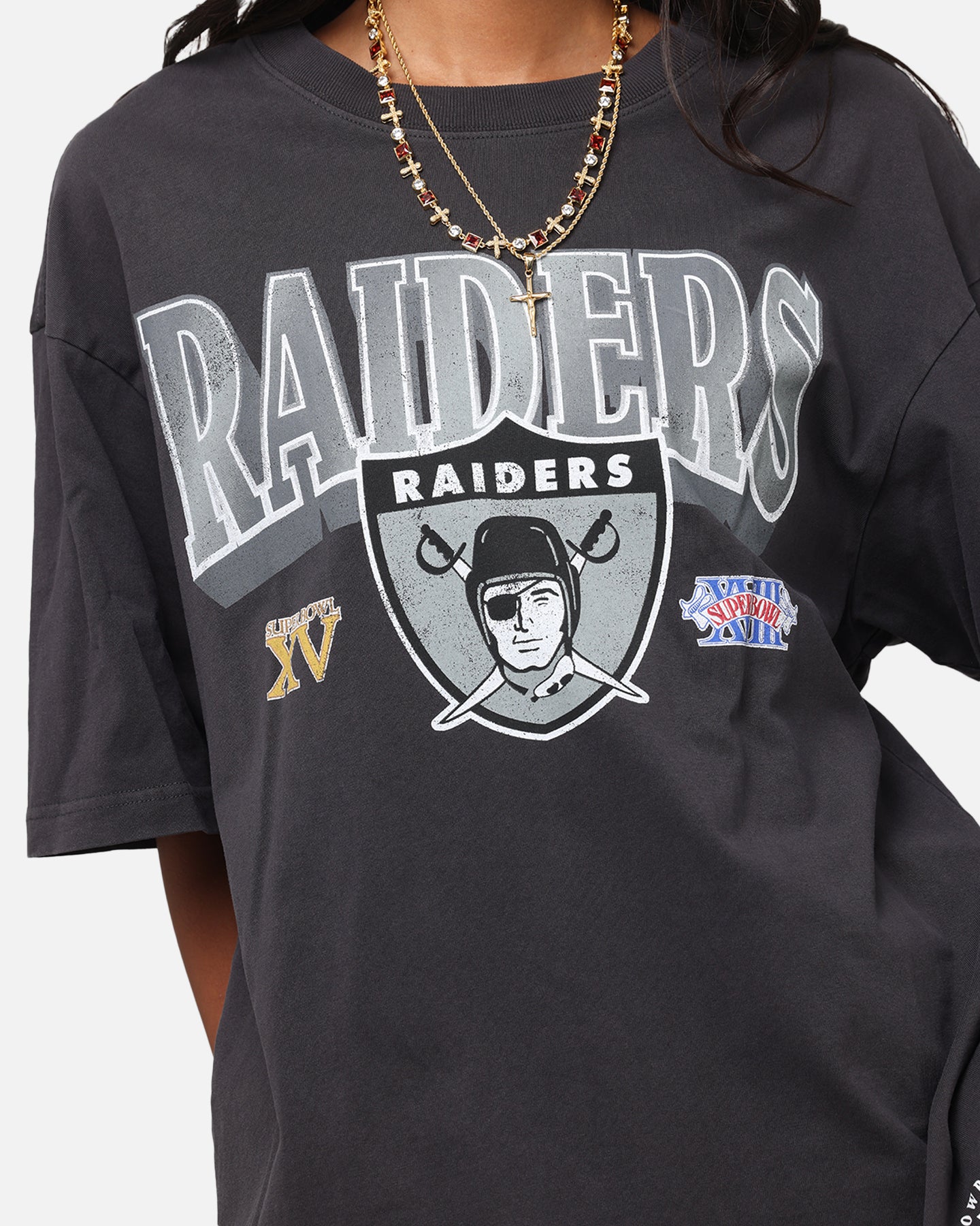 Mitchell & Ness Las Vegas Raiders Arch T-Shirt Faded Black、mySite、zt4zffjzw