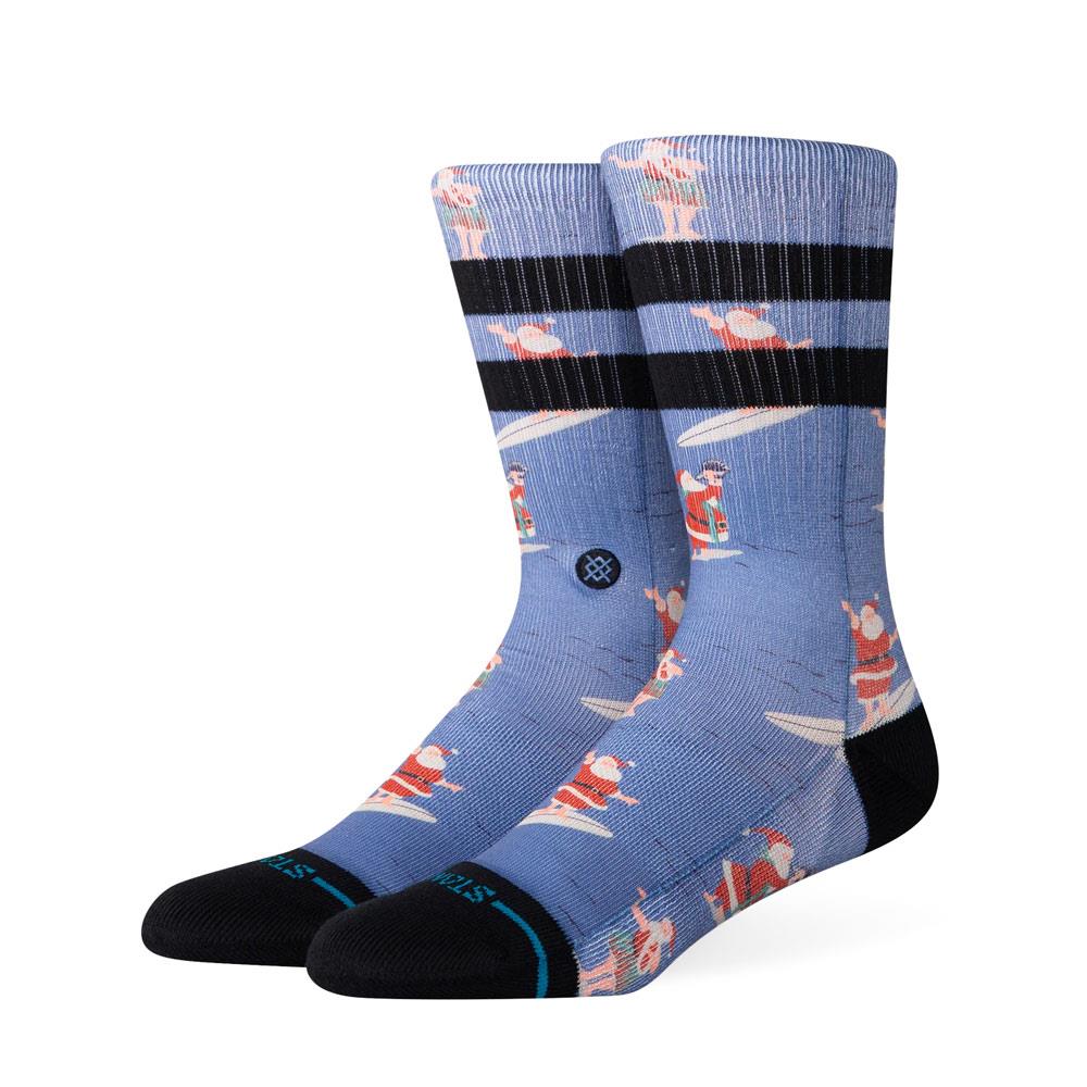  Stance Surfing Santa Crew Socks - Blue Wash - Large、mySite、merchandisen