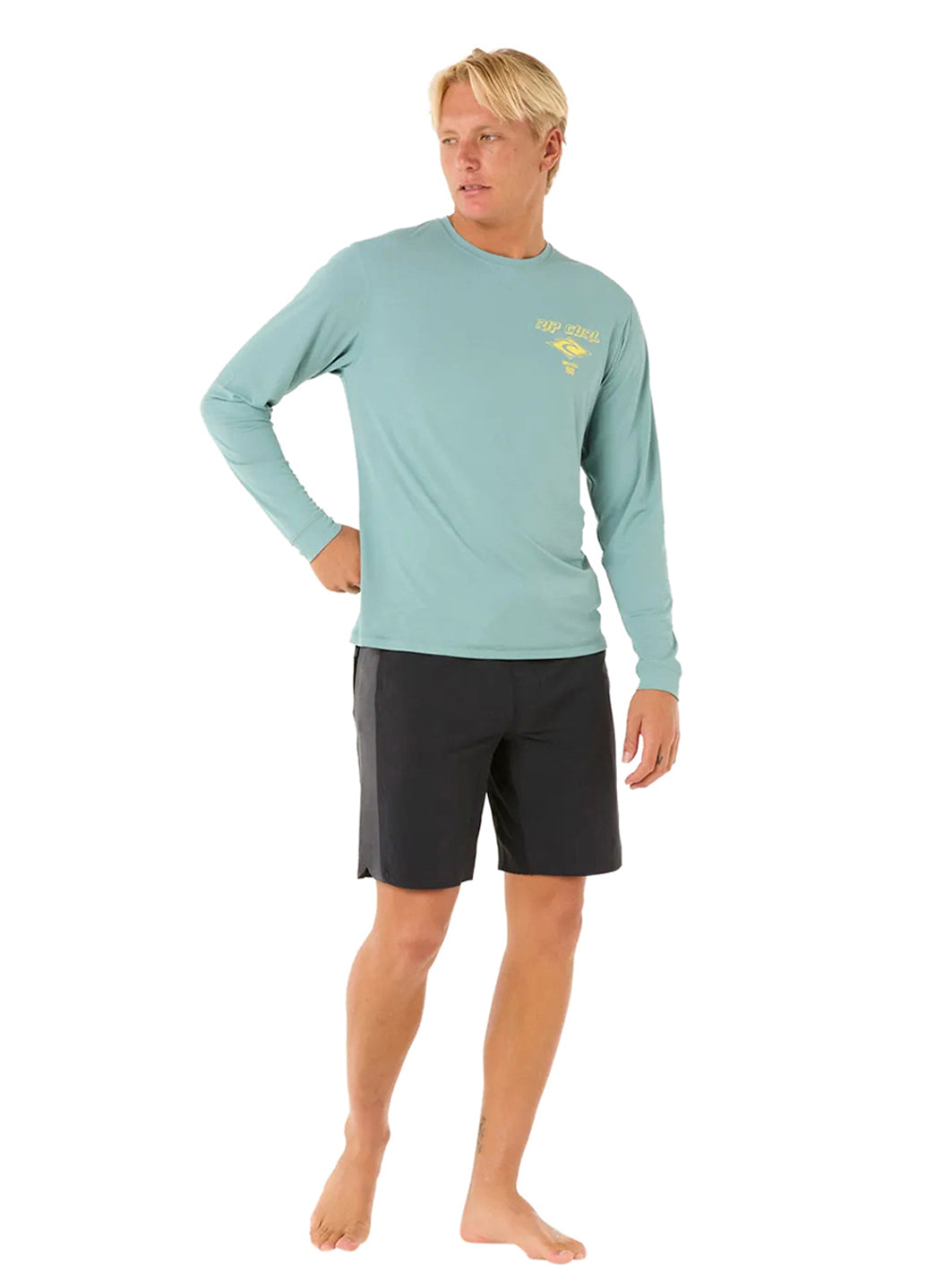 Rip Curl Men's Icons Surflite UPF Long Sleeve Surf Shirt、mySite、noshort