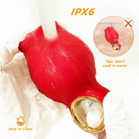 Rose Clit Suction Vibrator Grip