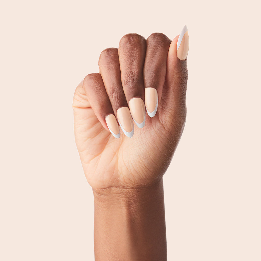 Classic French - Press-On | Medium | Almond、mySite、solidvoid