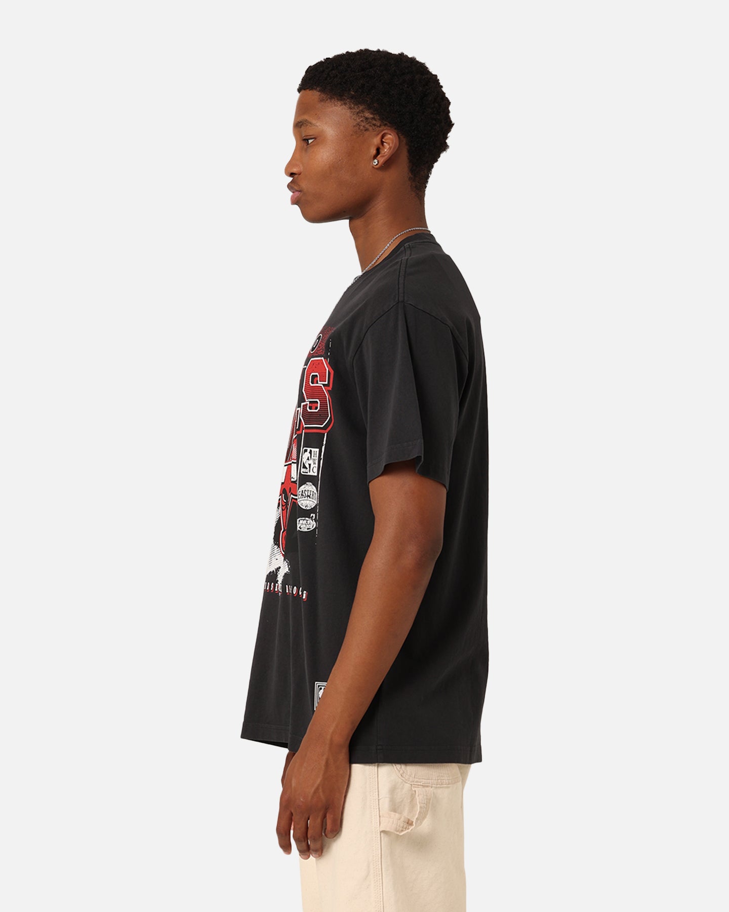 Mitchell & Ness Chicago Bulls Brush Off 2.0 T-Shirt Faded Black、mySite、zt4zffjzw