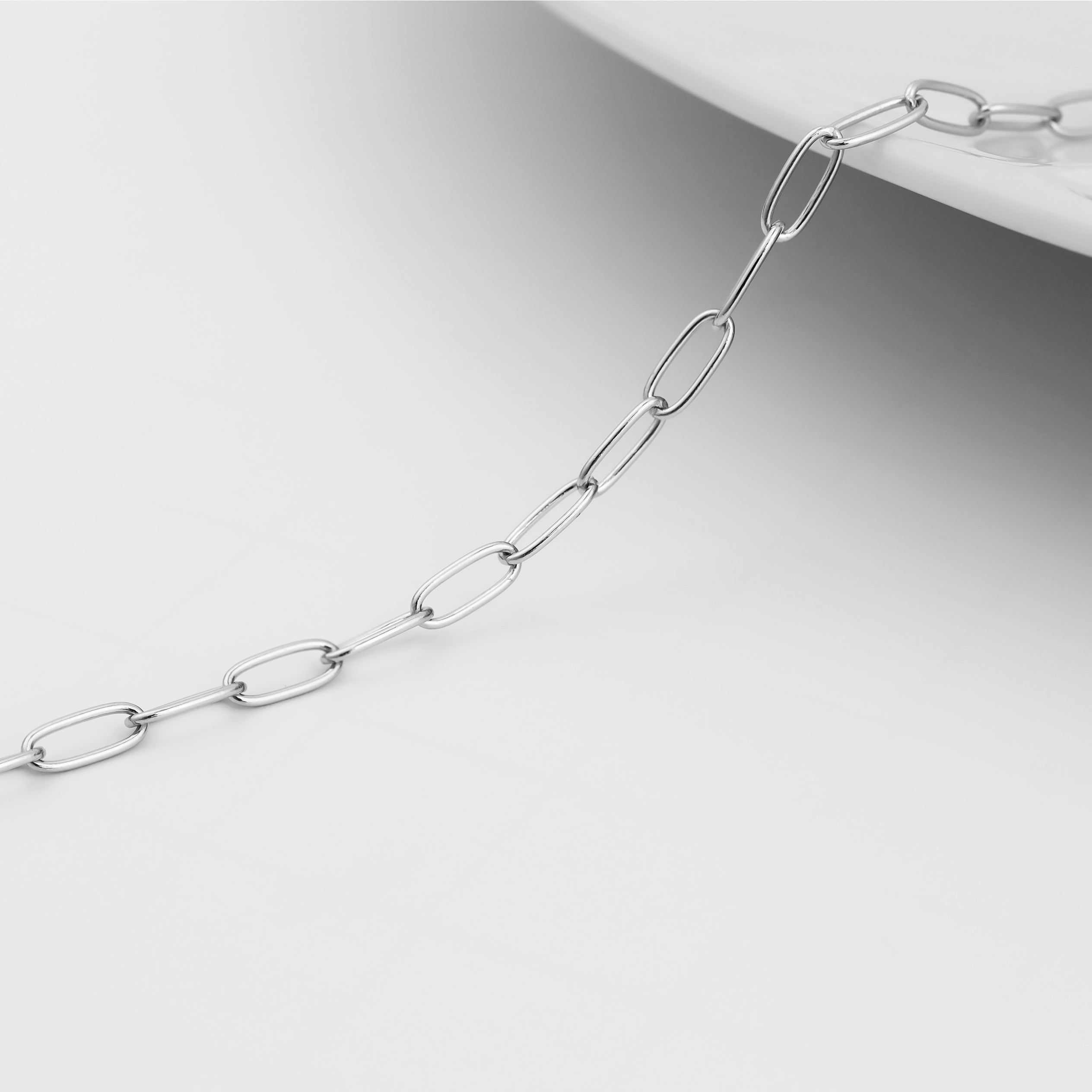 2.0 mm Fine Paperclip Chain .925 Sterling Silver Permanent Jewelry Chain - By the Foot / PMJ0013、mySite、dreamappss