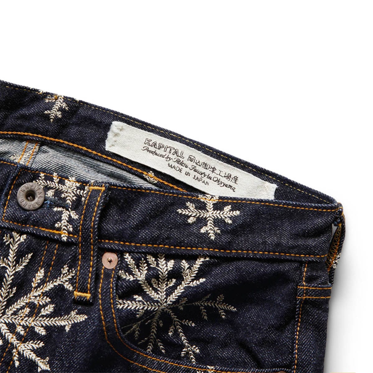 14OZ DENIM SNOW EMBROIDERY 5P TH STRAIGHT、mySite、zt4zffjzw