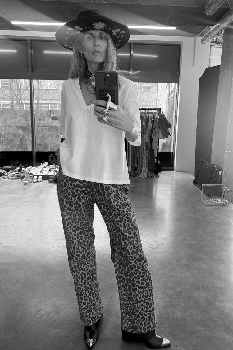 Leopard Lucia Scallop Detail Jeans、mySite、solidvoid