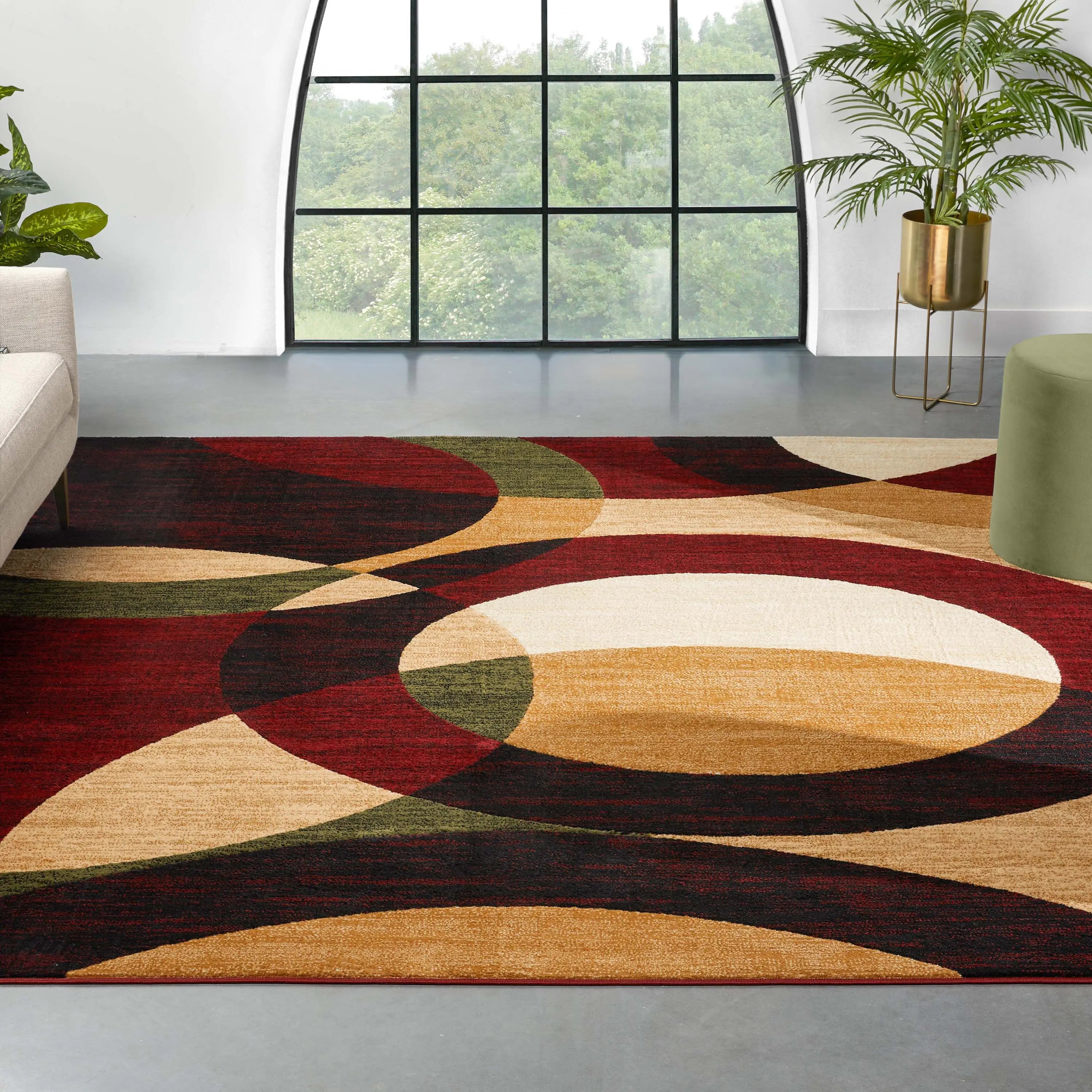 Bingo Red Modern Rug、mySite、gigharbornorthrealestate